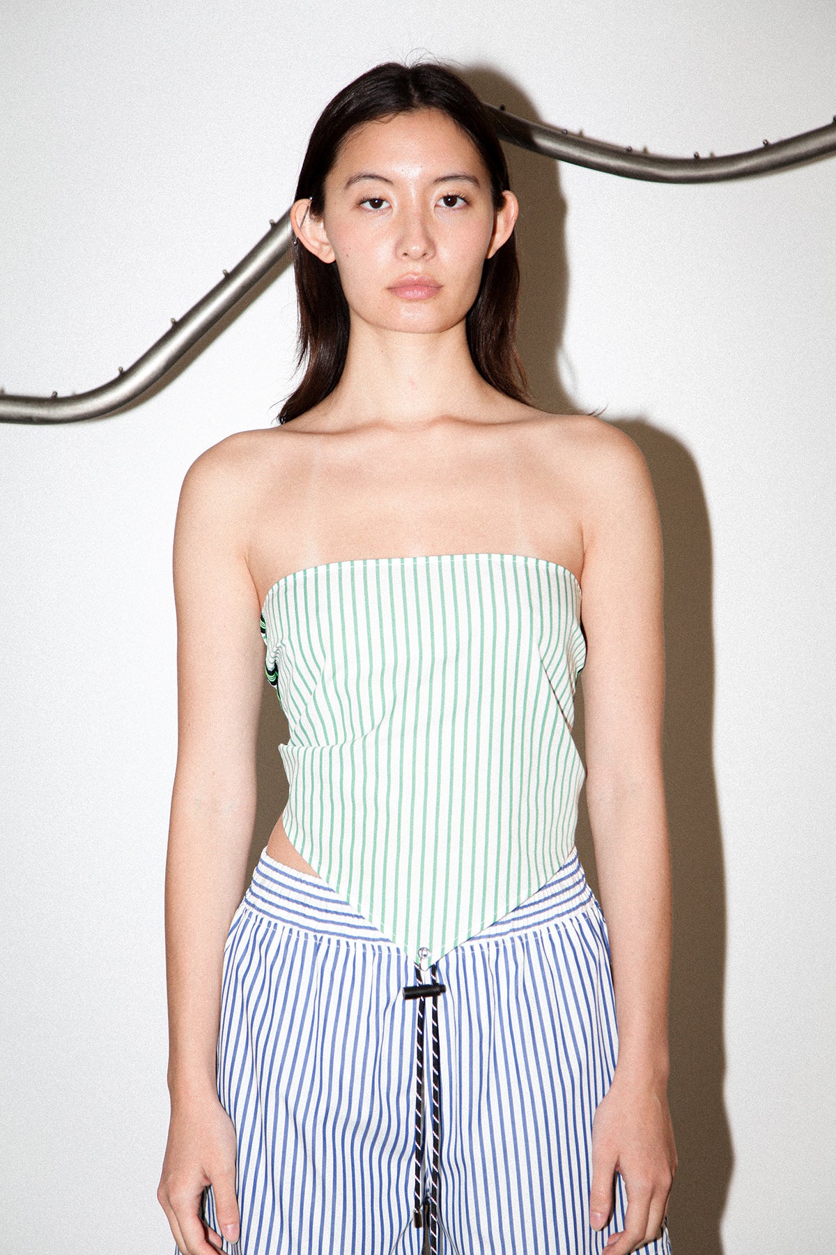 Pierced Coquina Kerchief in Striped Seaweed