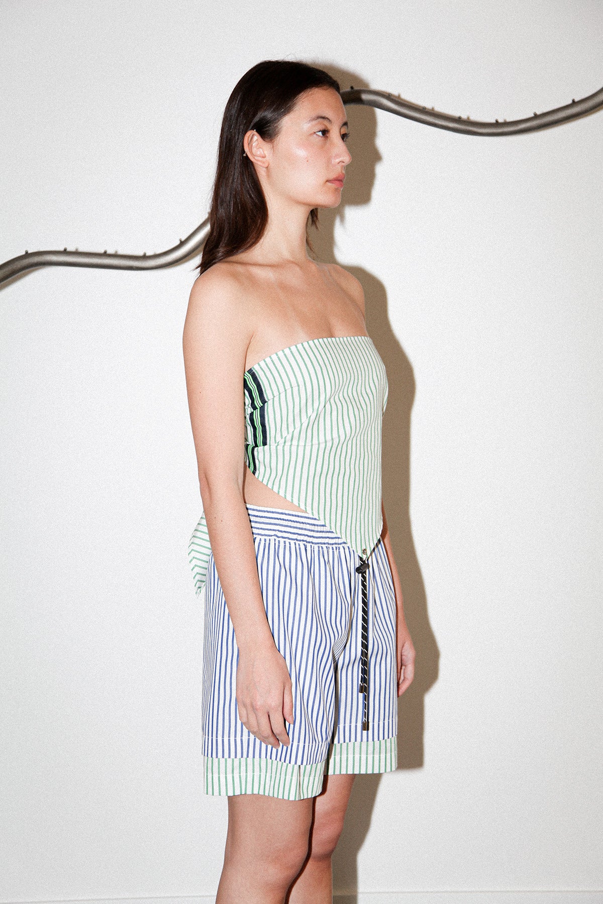 Pierced Coquina Kerchief in Striped Seaweed