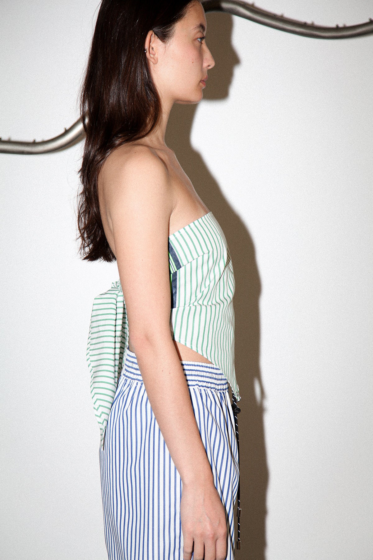 Pierced Coquina Kerchief in Striped Seaweed