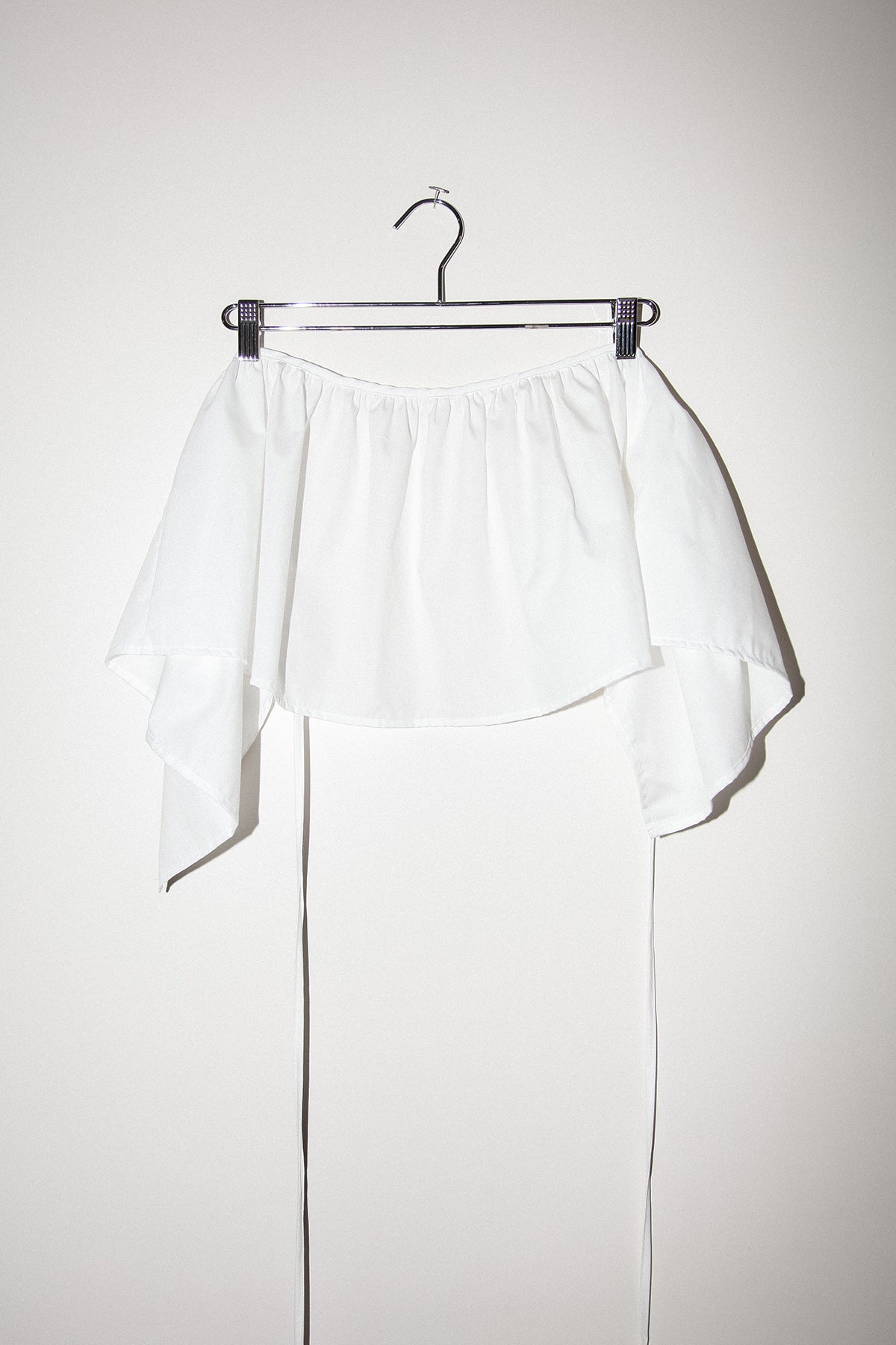 Peplum Apron in White Poplin