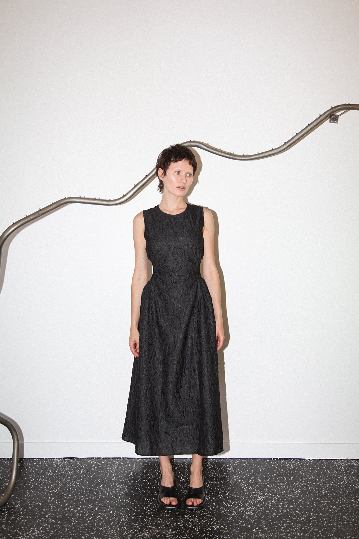 Studio 101 Cut Out Dress in Black