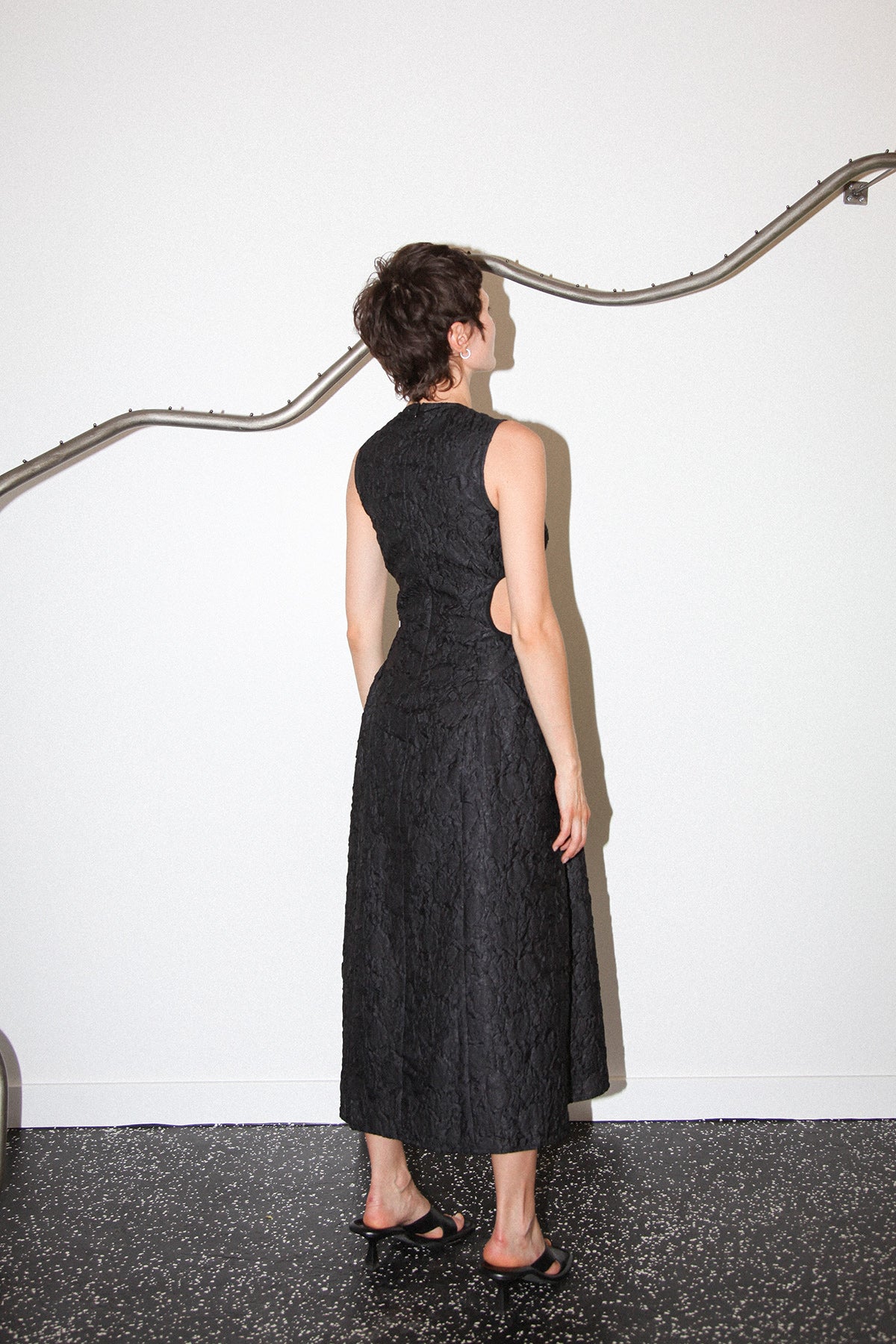 Studio 101 Cut Out Dress in Black