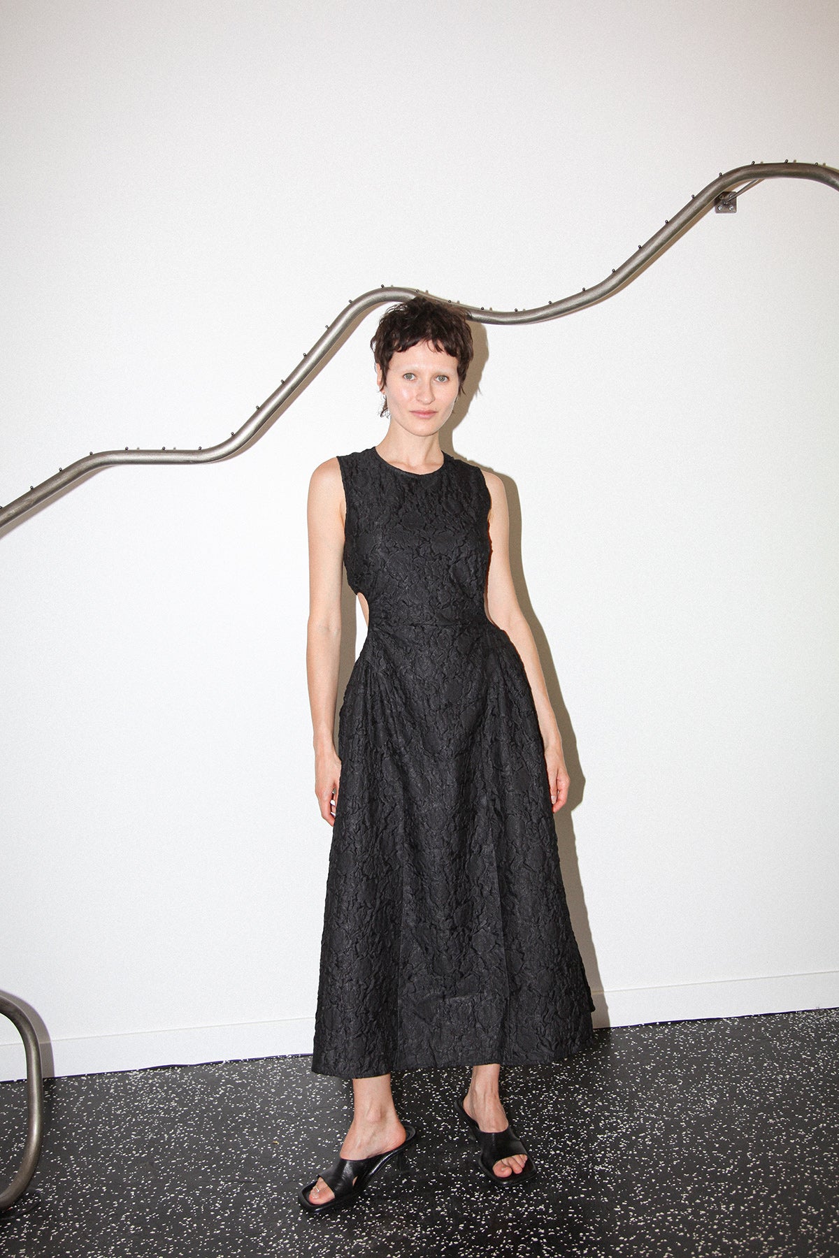 Studio 101 Cut Out Dress in Black