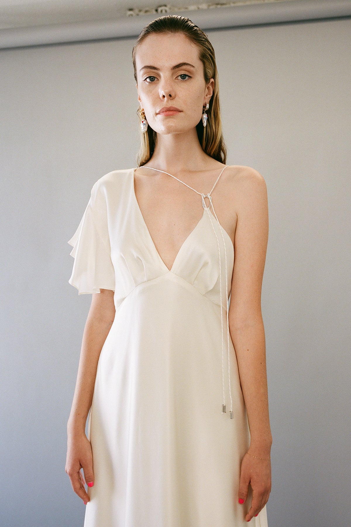 Climber Dress in Pearl Silk Charmeuse