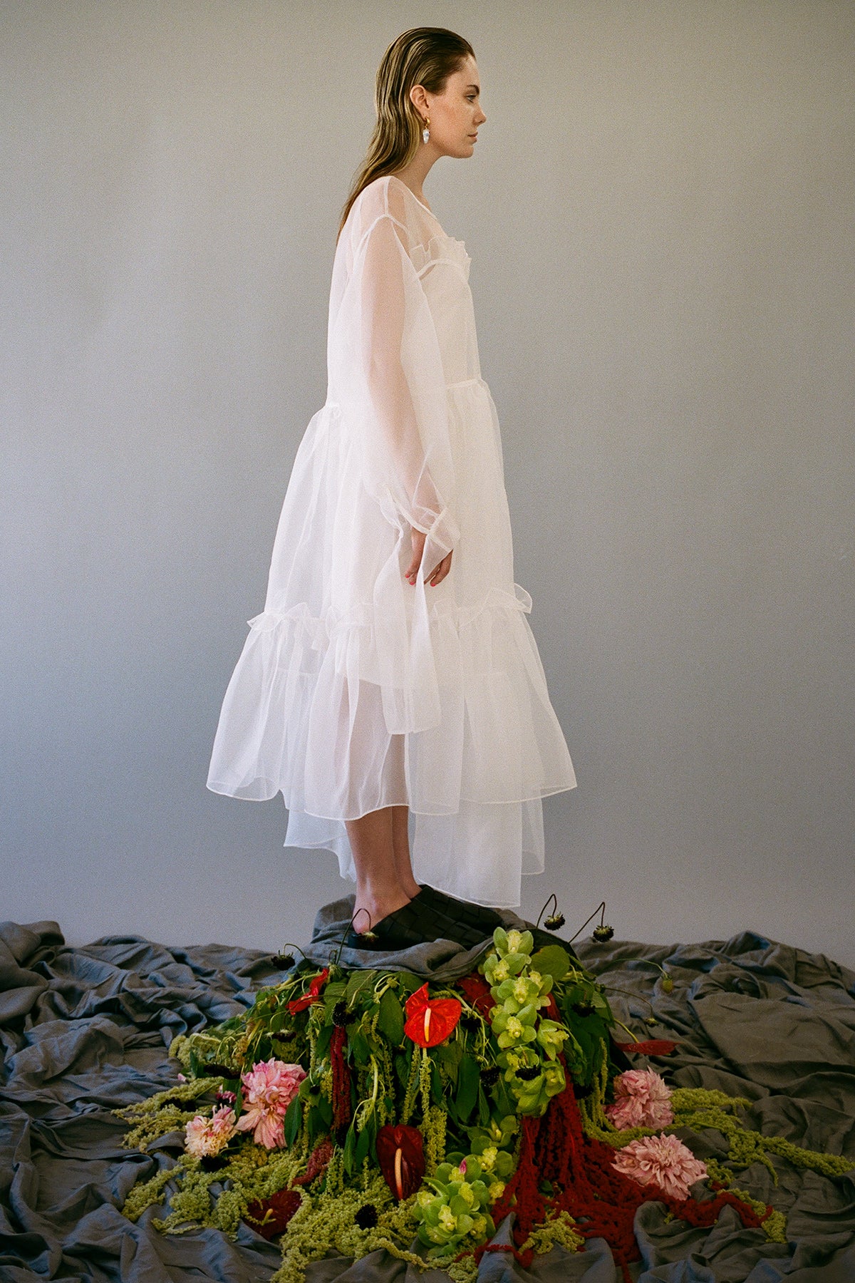 Nine Twenty-Seven Dress in Blanco Organza