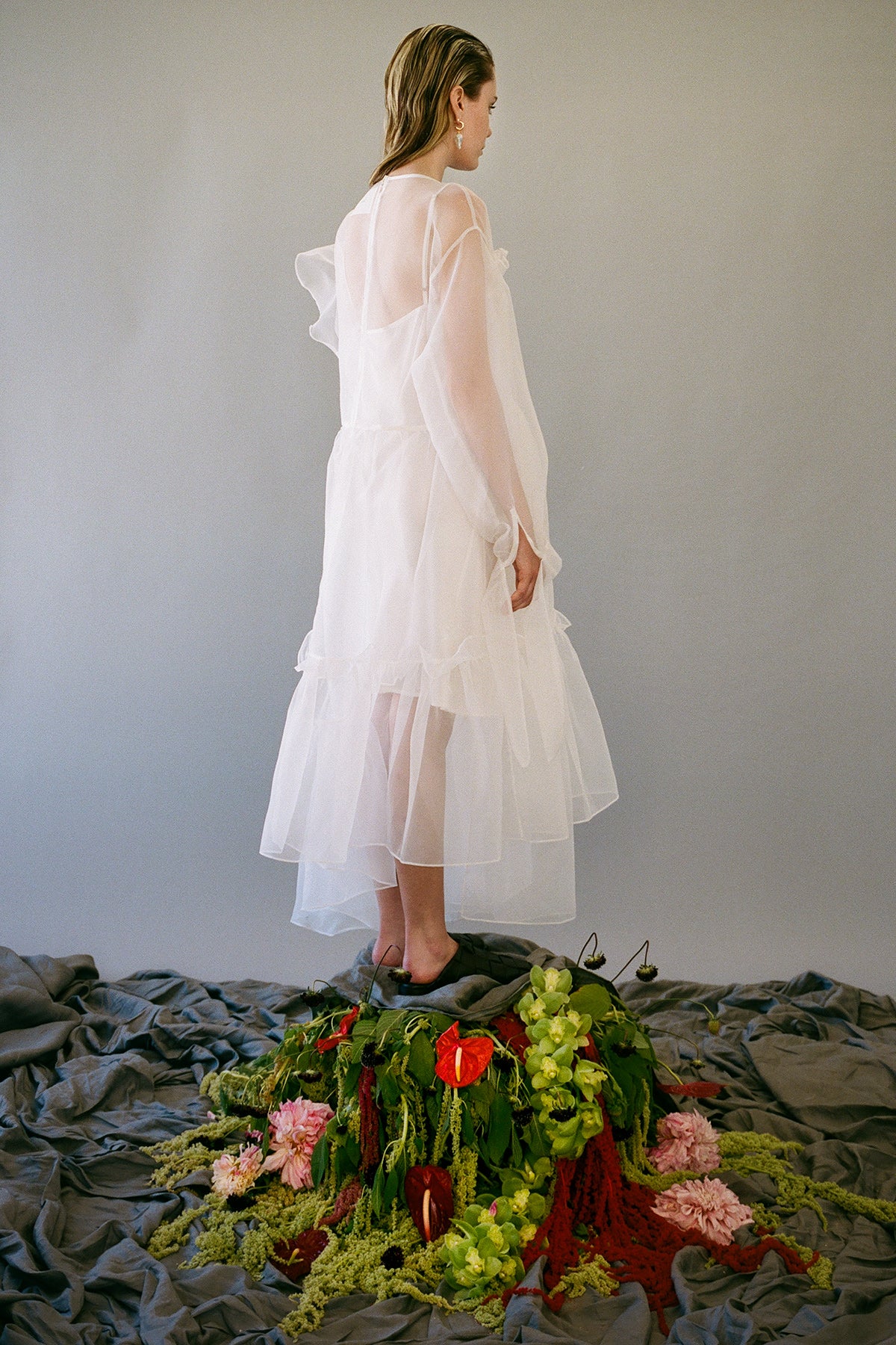 Nine Twenty-Seven Dress in Blanco Organza