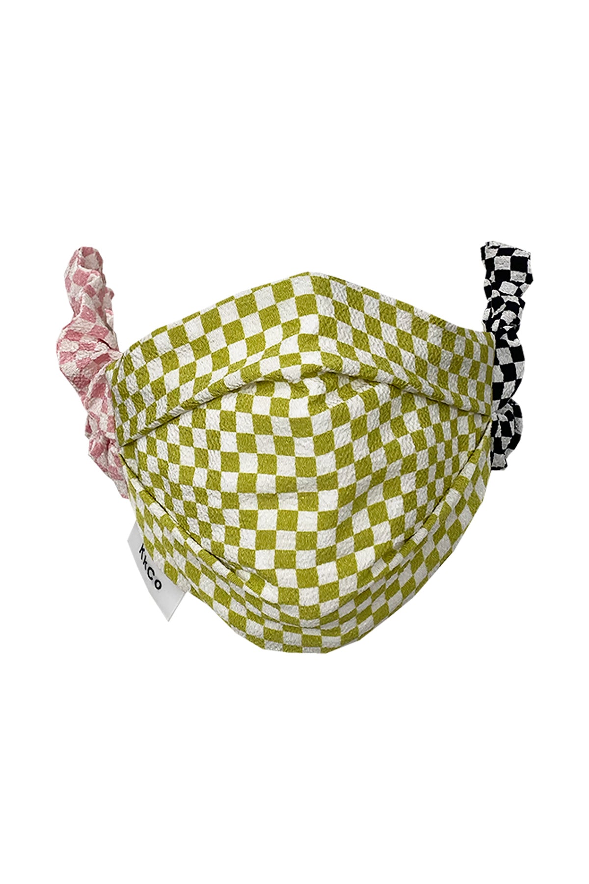 Face Mask in Mixed Lime Check