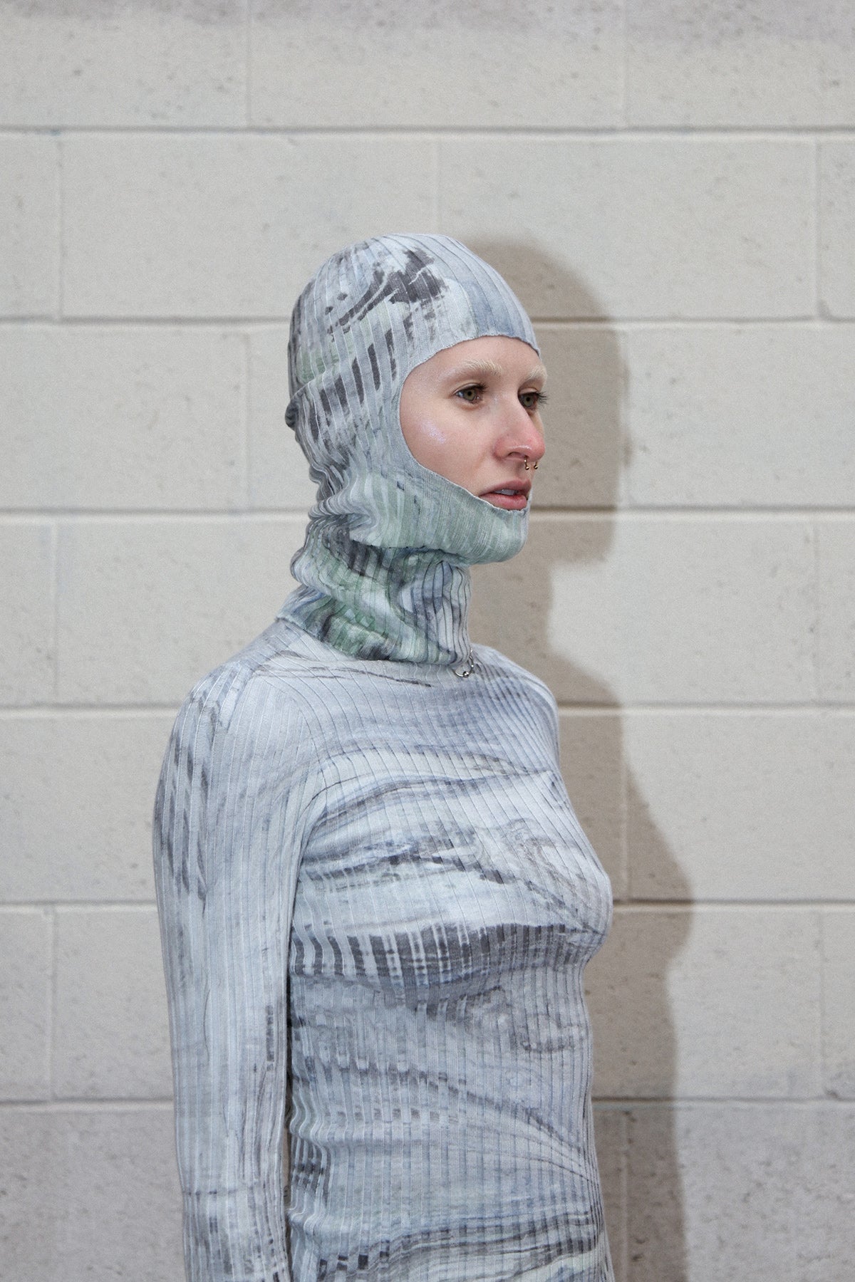 Giu Giu x KkCo Nonna Balaclava in Earth Marble Dye