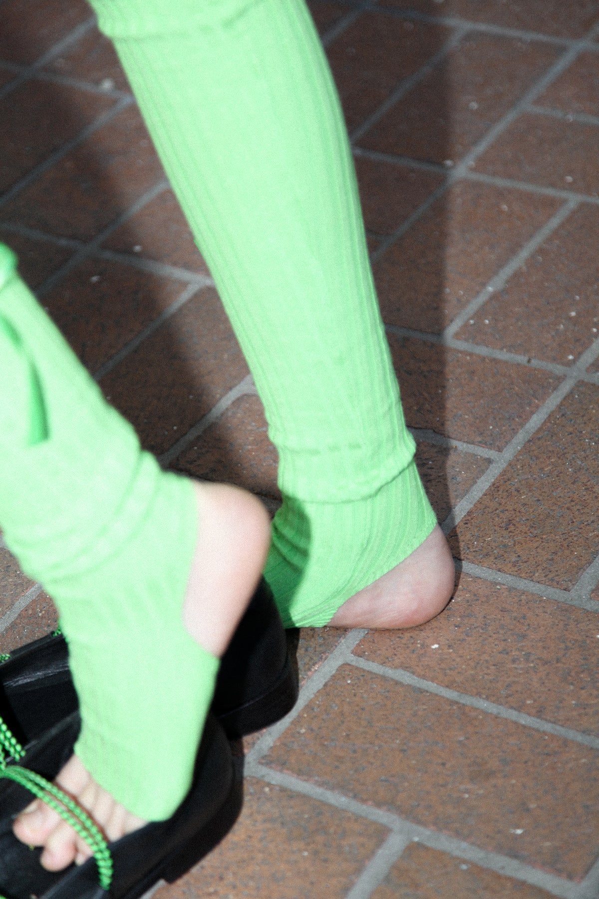 Giu Giu x KkCo Demi-Pointe Leg Warmers in Celery