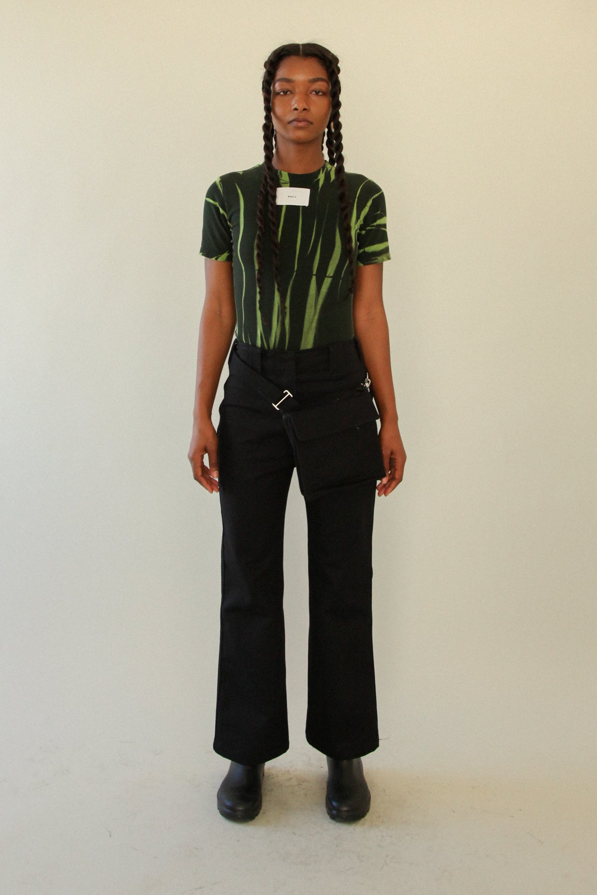 The Bag Pant in Black Twill