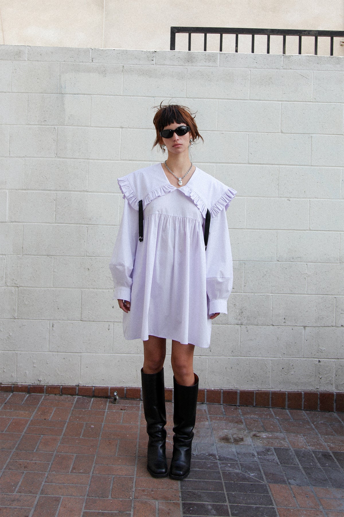 Mini Sailor Dress in Lilac