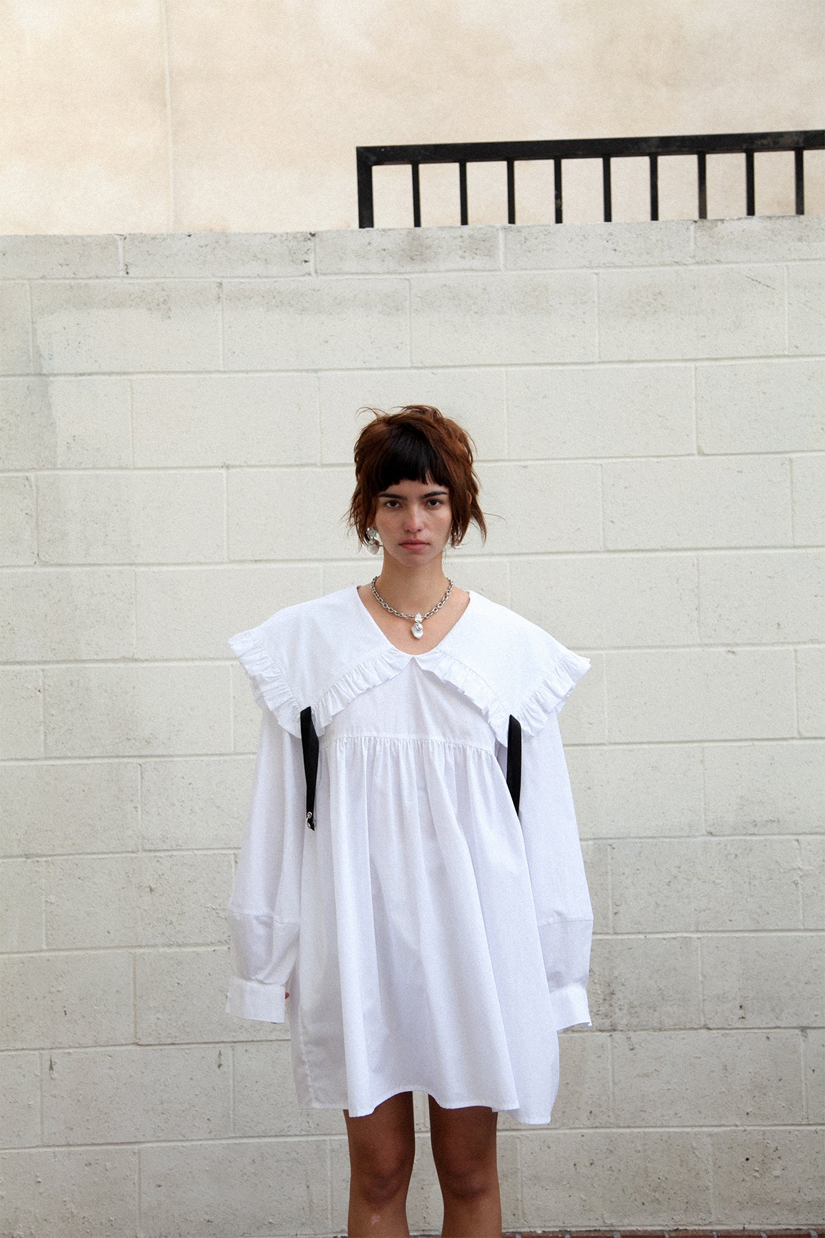 Mini Sailor Dress in White
