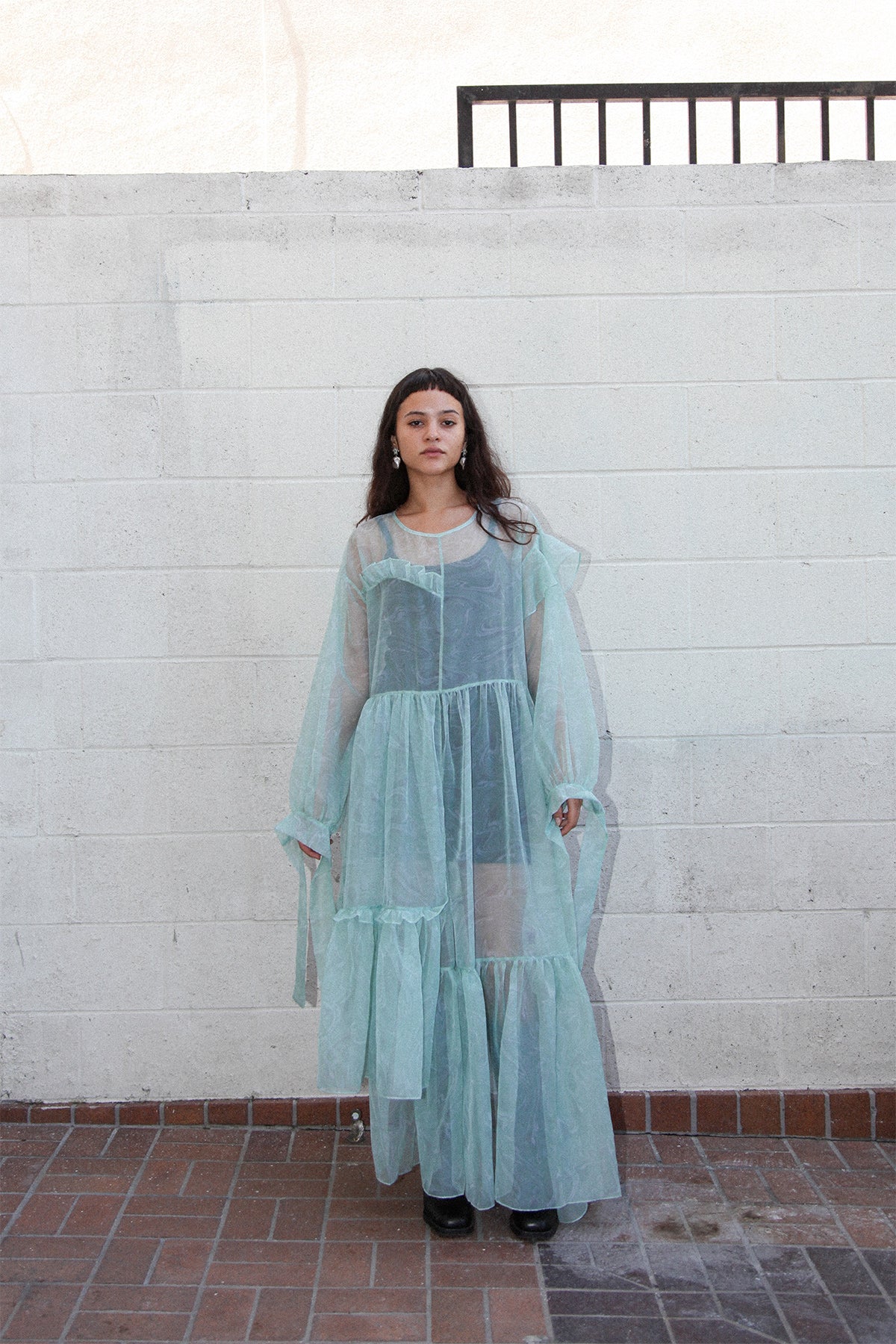 Nine Twenty-Seven Dress in Warped Moss