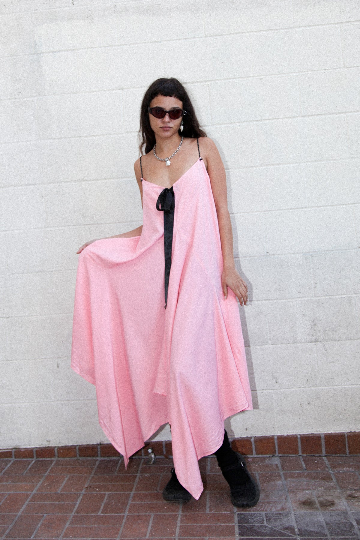 Poppy Kerchief Dress in Petal