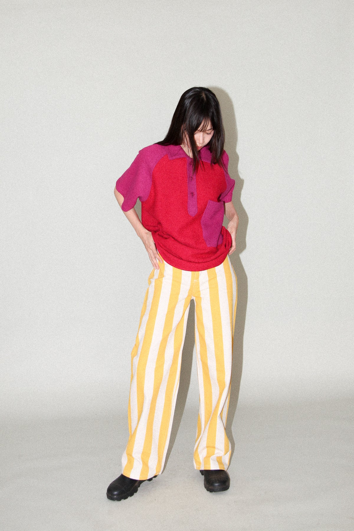 Unelma Meteor Pant in Banana & Natural Stripe