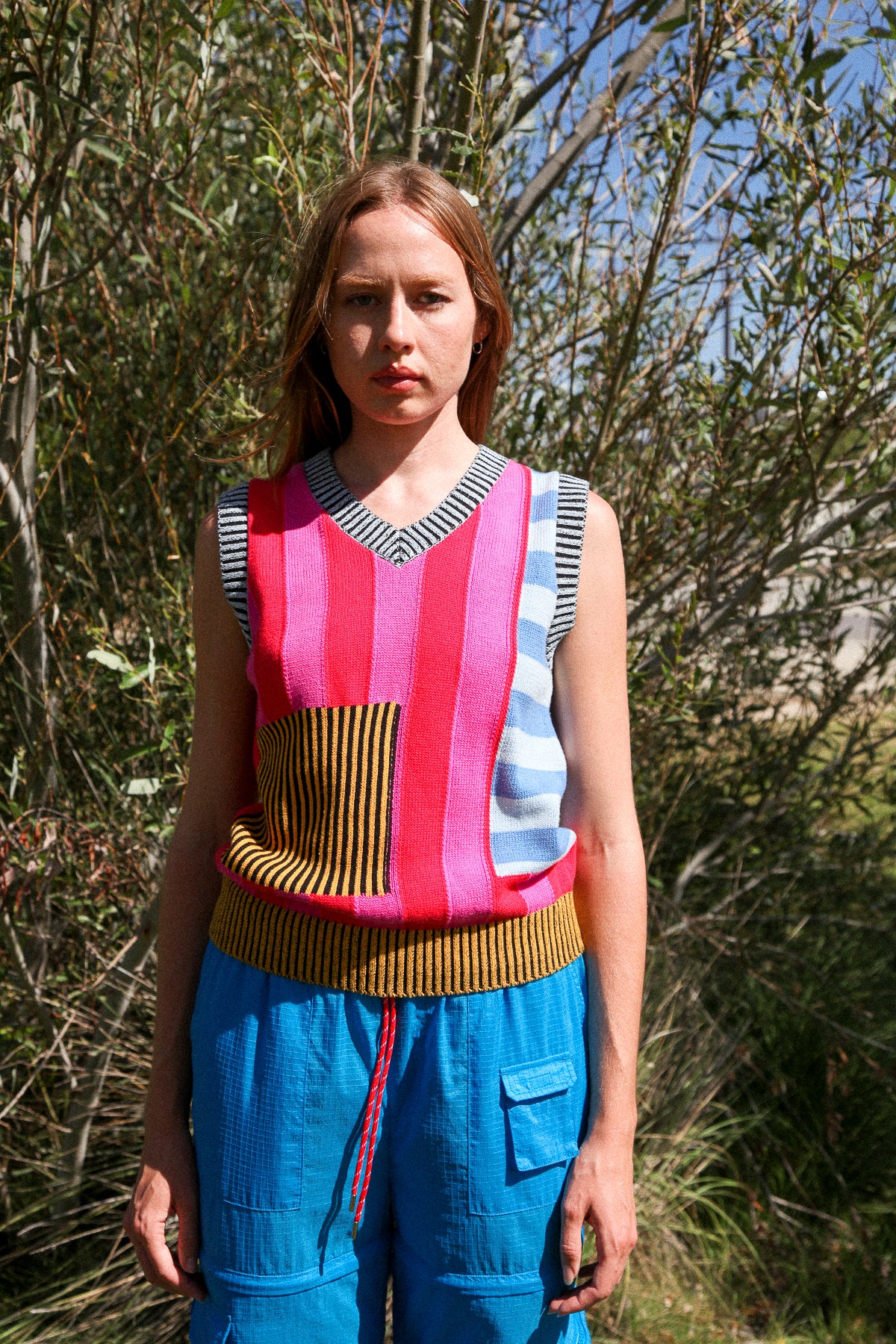 Mixed Media Sweater Vest