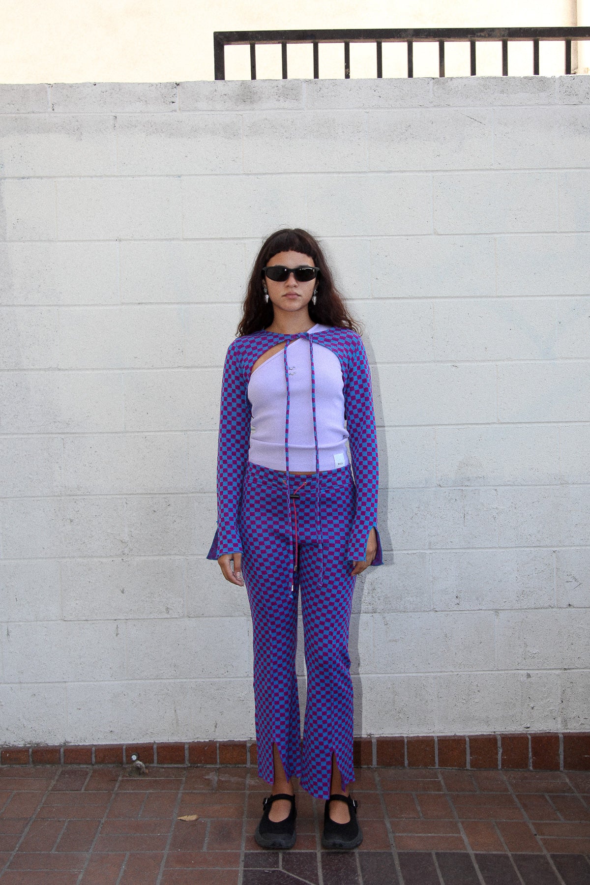 Canyon Pant in Blue & Magenta Checker