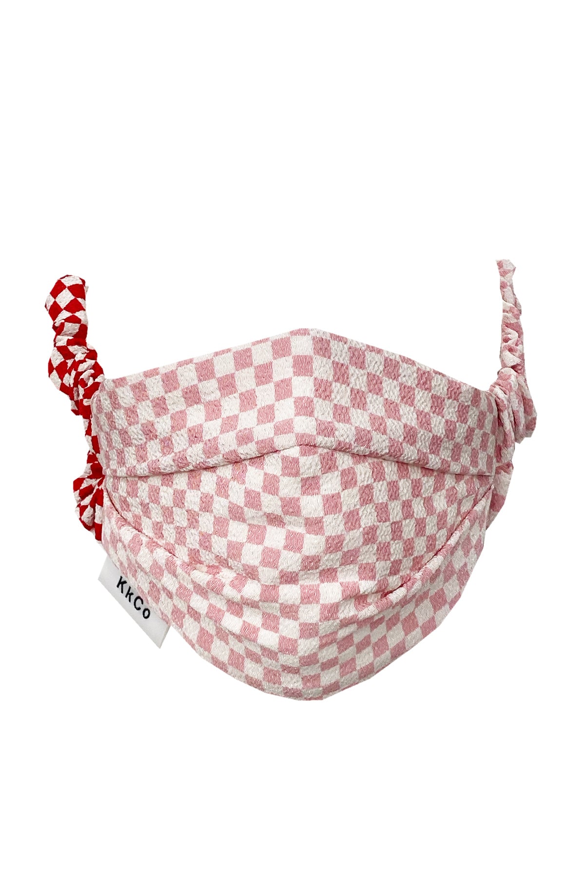 Face Mask in Mixed Pink Check