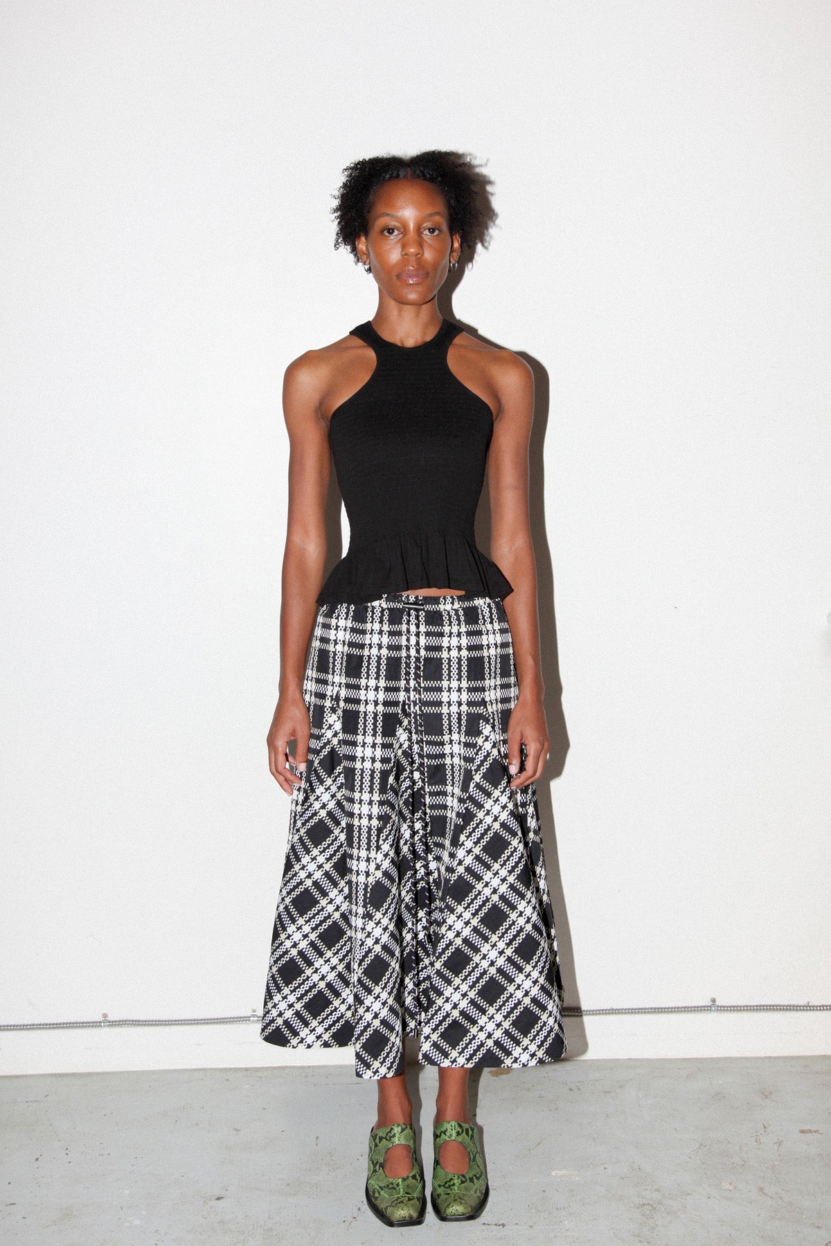 Smocked Tank in Onyx