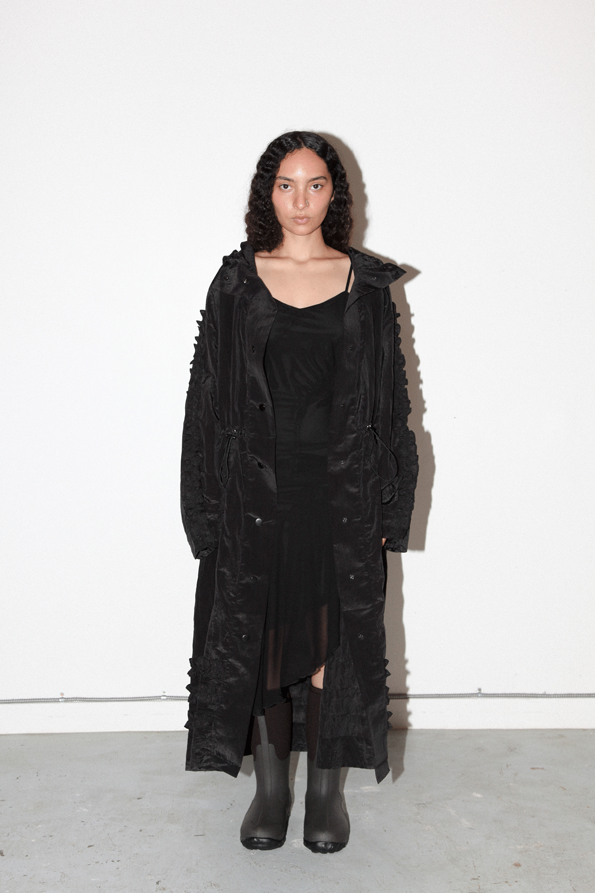 Spiral Windbreaker in Onyx