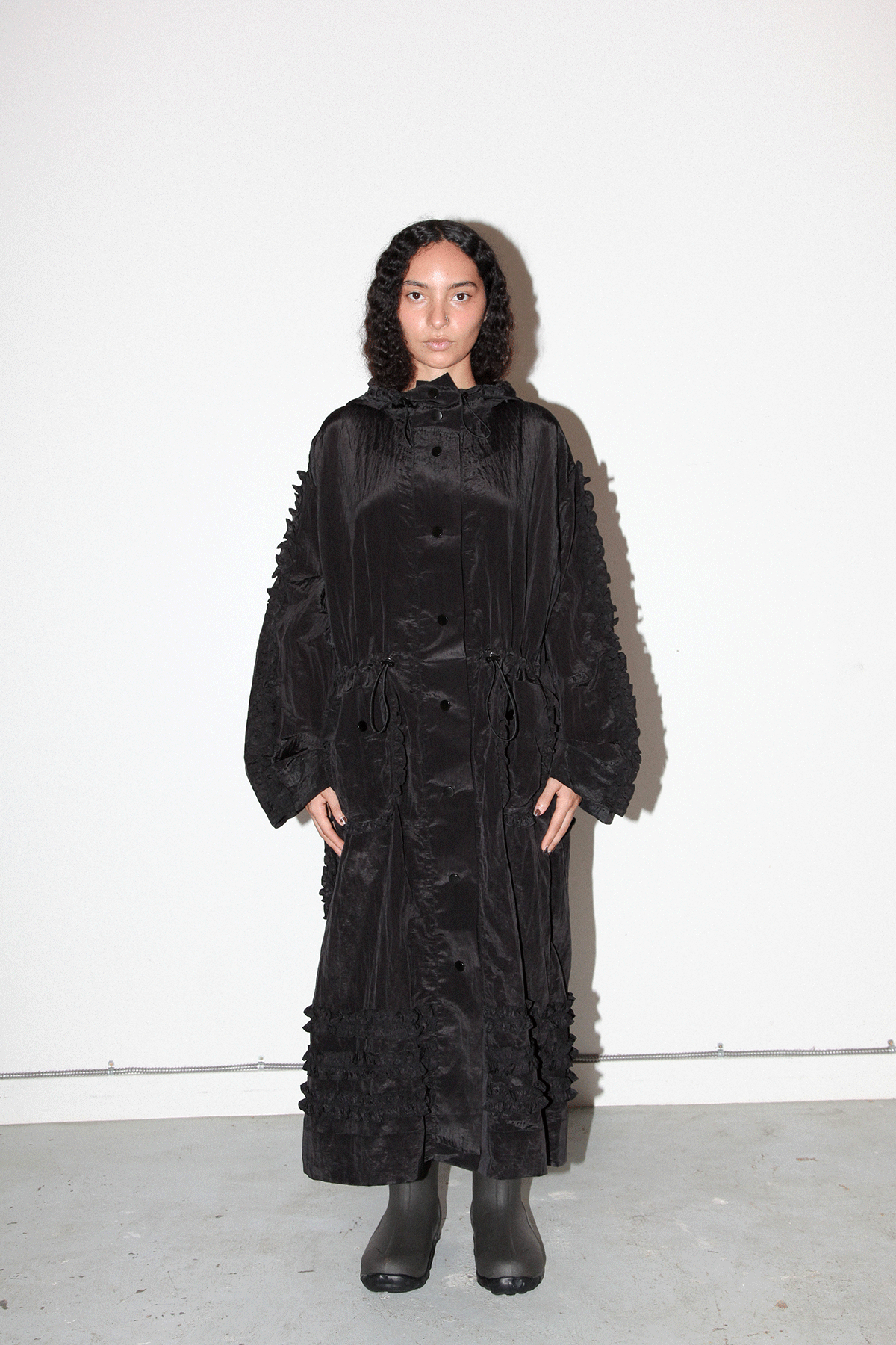 Spiral Windbreaker in Onyx