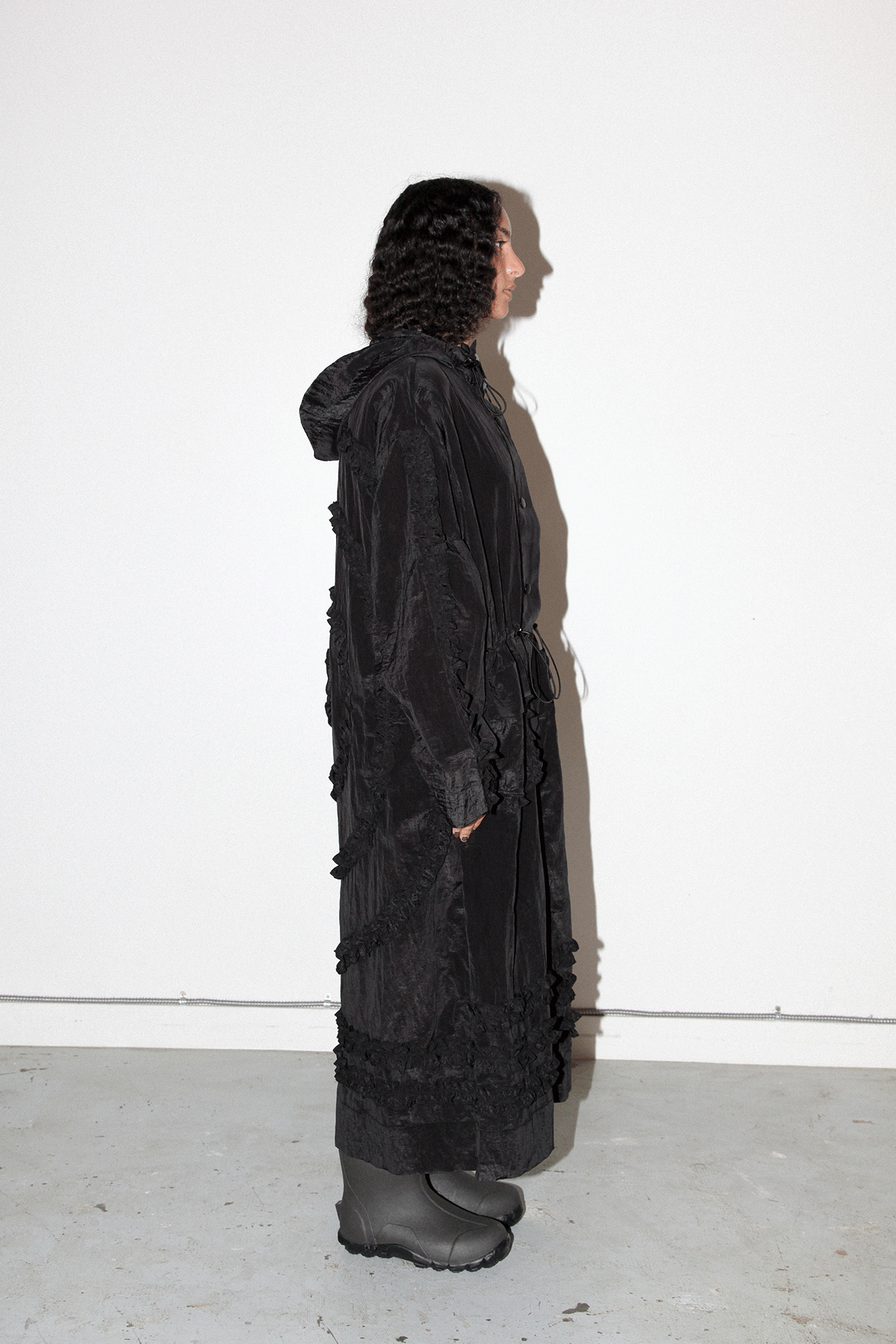 Spiral Windbreaker in Onyx