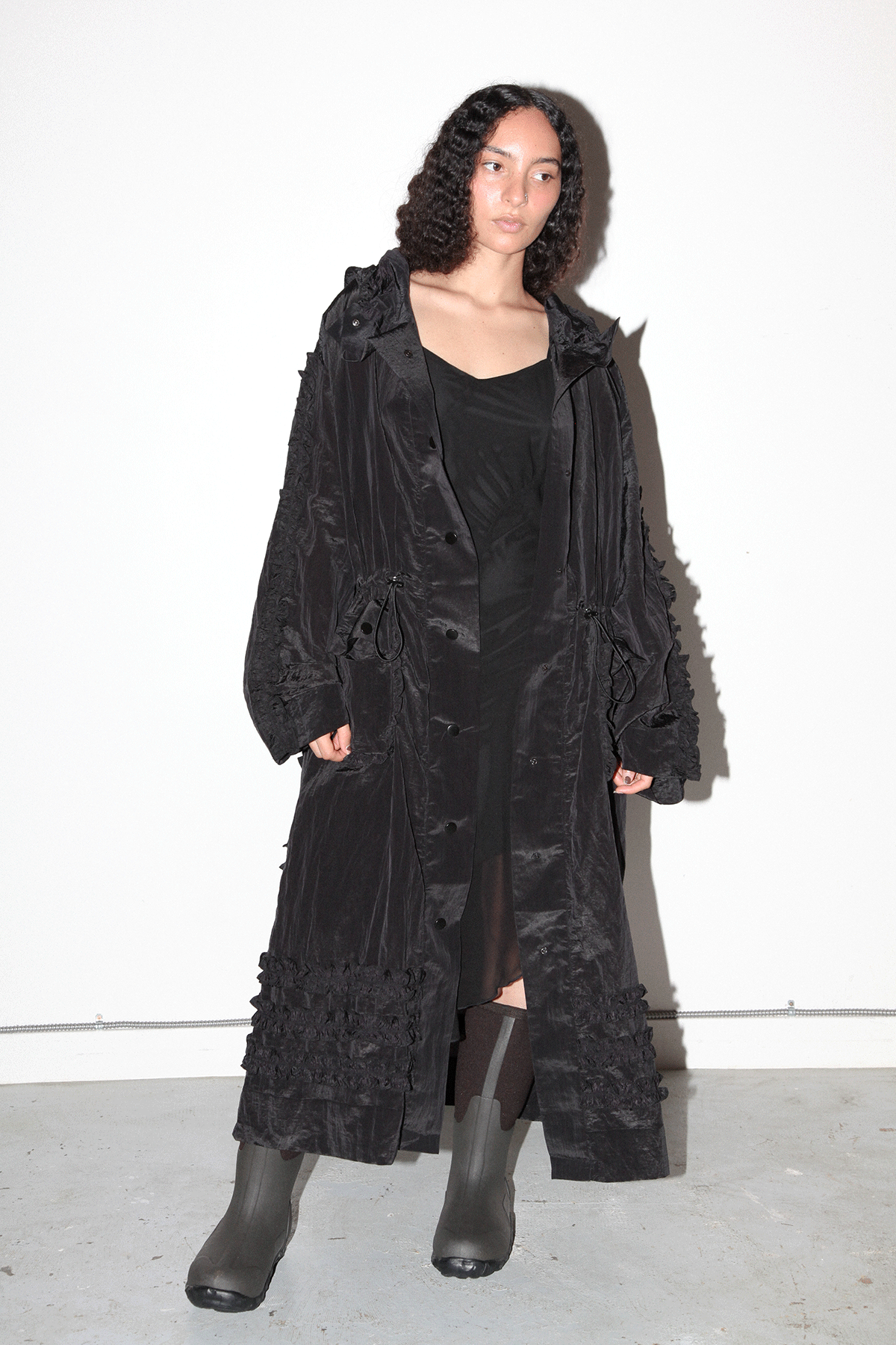 Spiral Windbreaker in Onyx