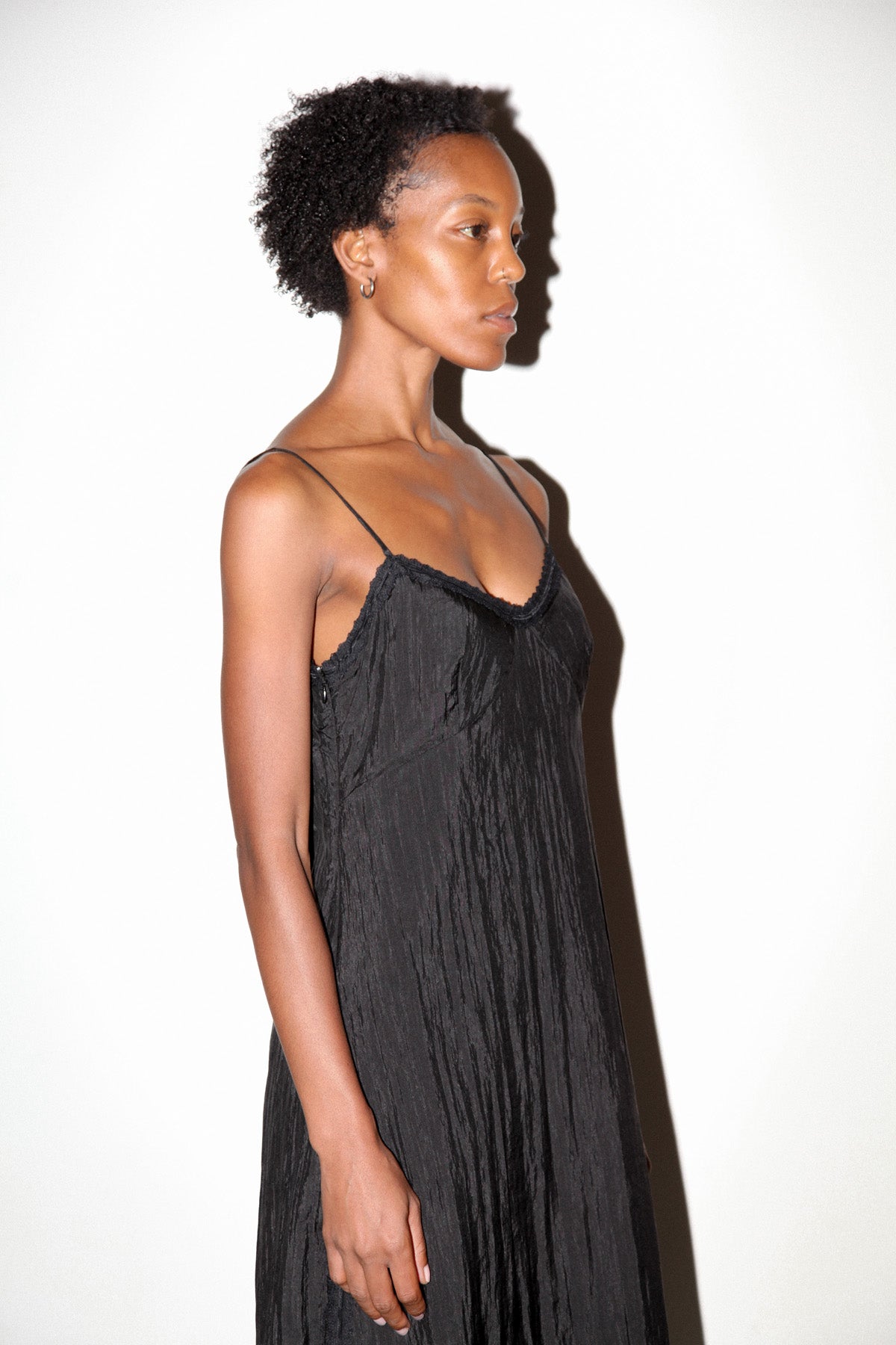 Earthen Slip Dress in Onyx