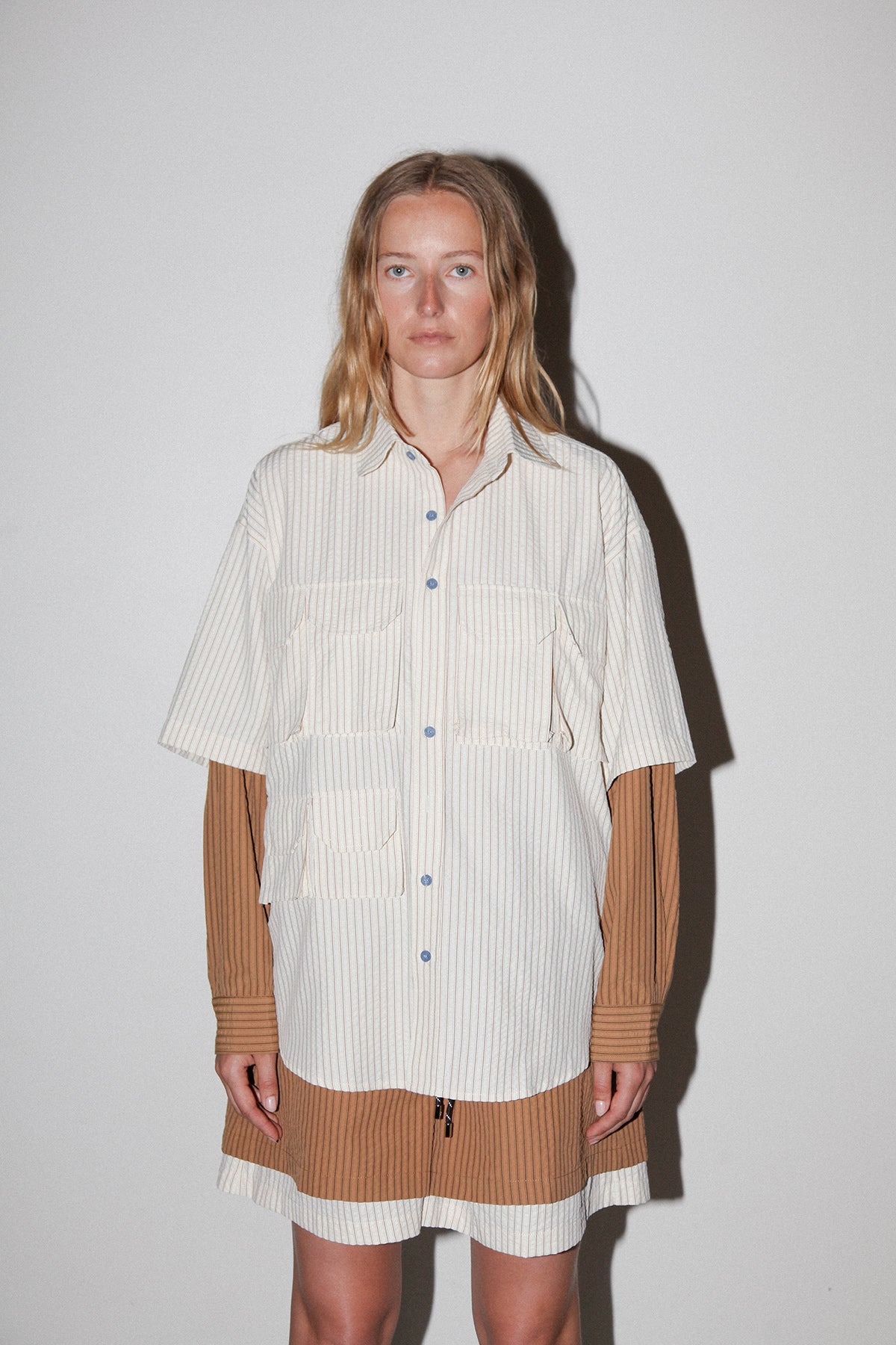 Sprint Button Up in Mixed Stripe