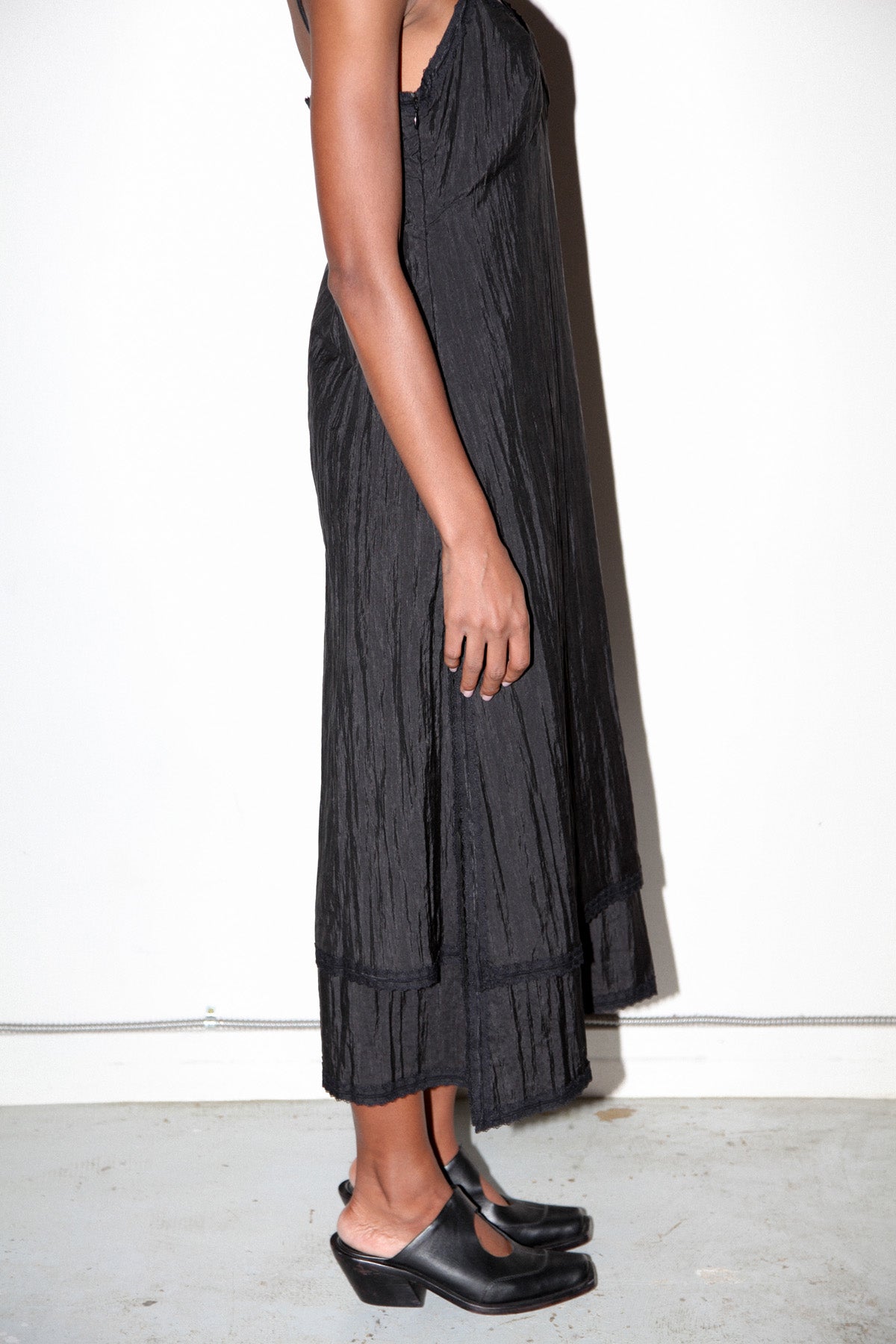 Earthen Slip Dress in Onyx