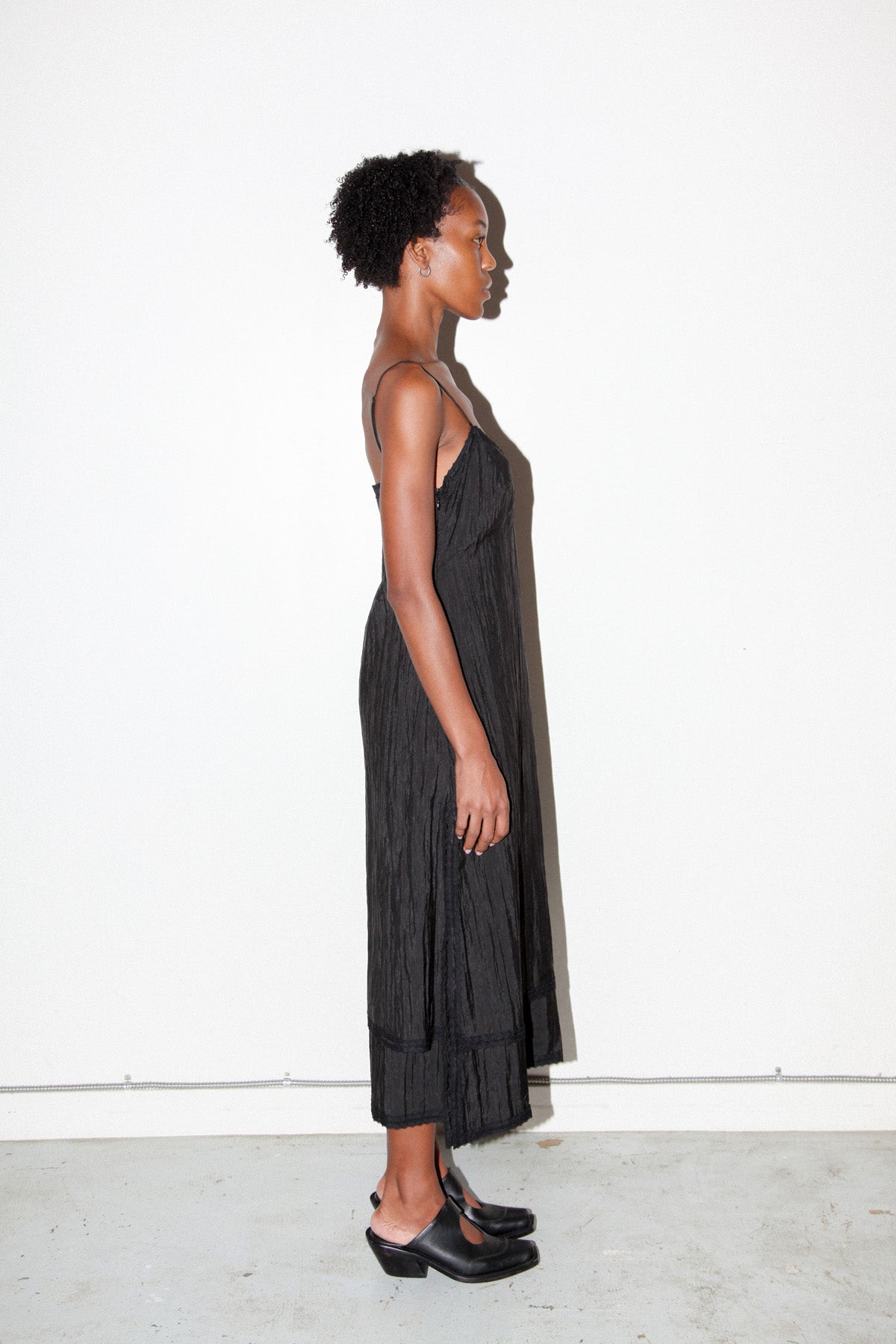 Earthen Slip Dress in Onyx