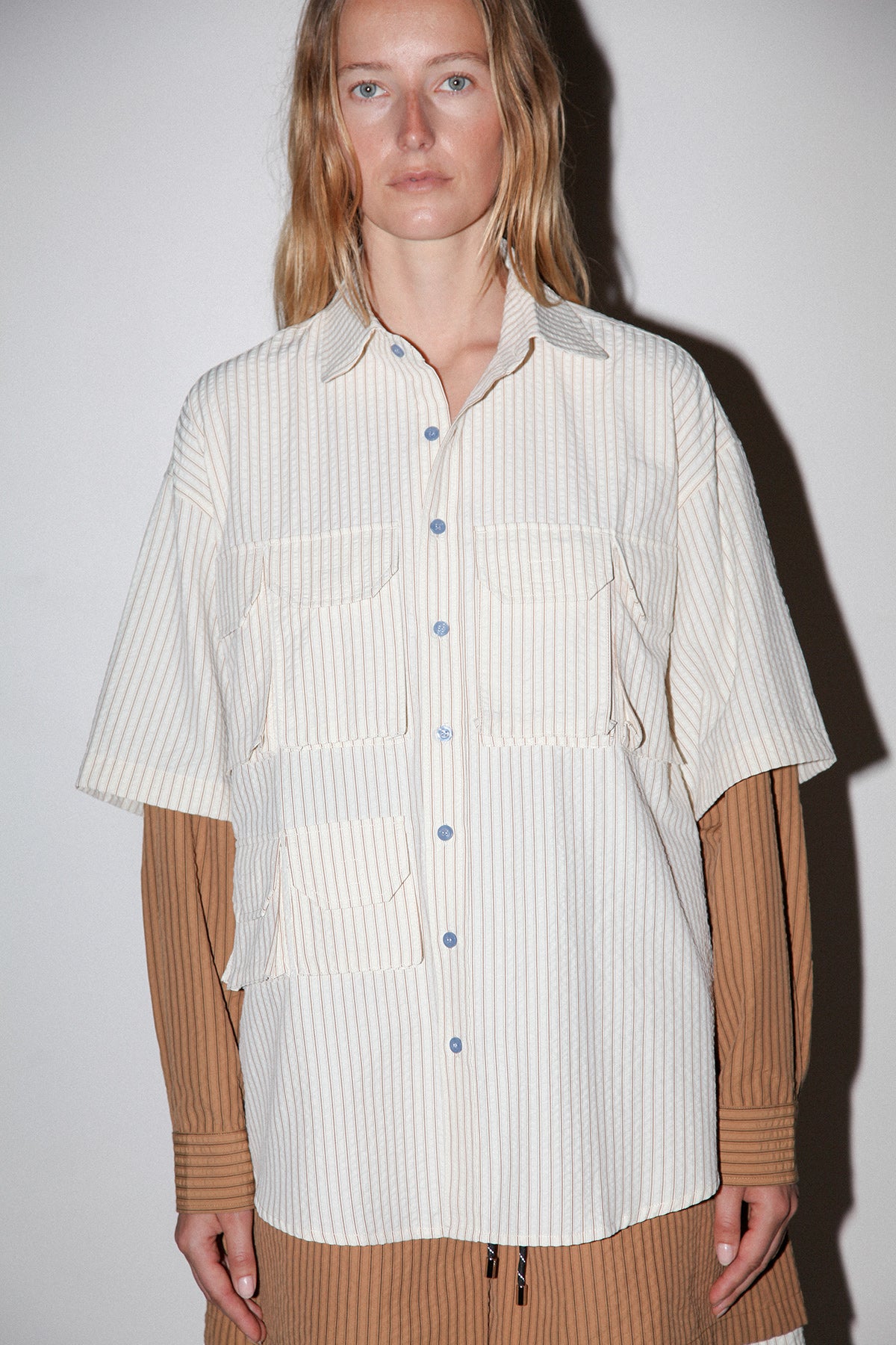 Sprint Button Up in Mixed Stripe