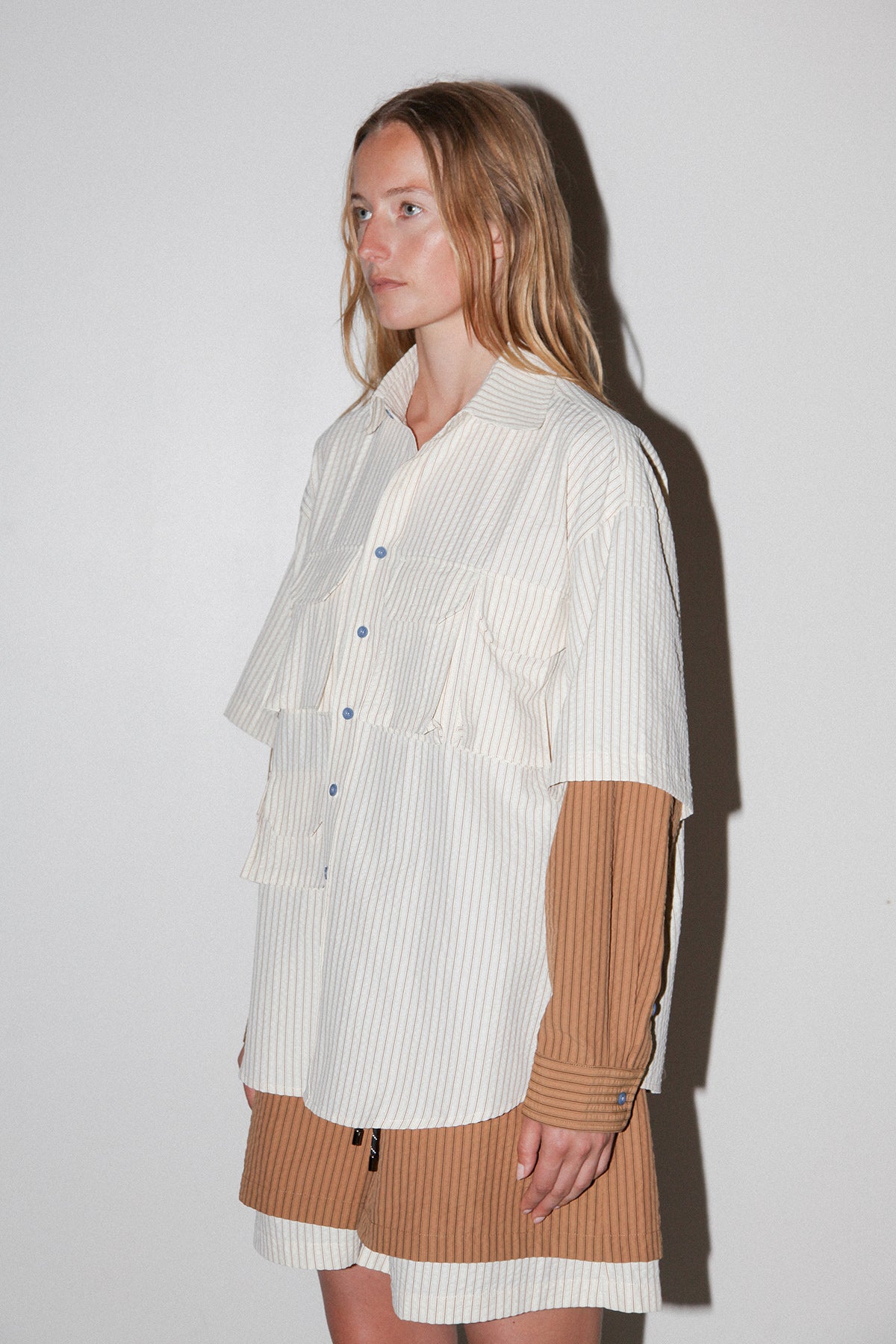Sprint Button Up in Mixed Stripe