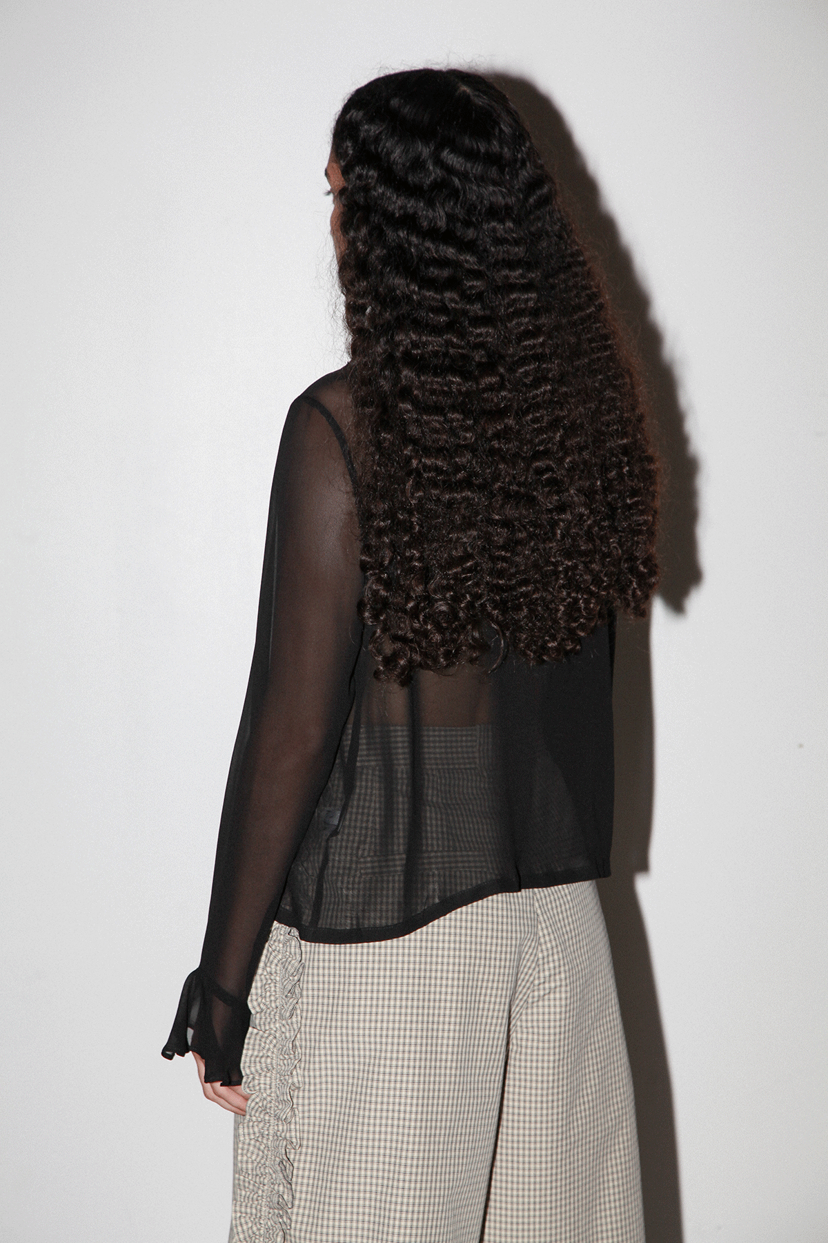 Coil Silk Top in Onyx
