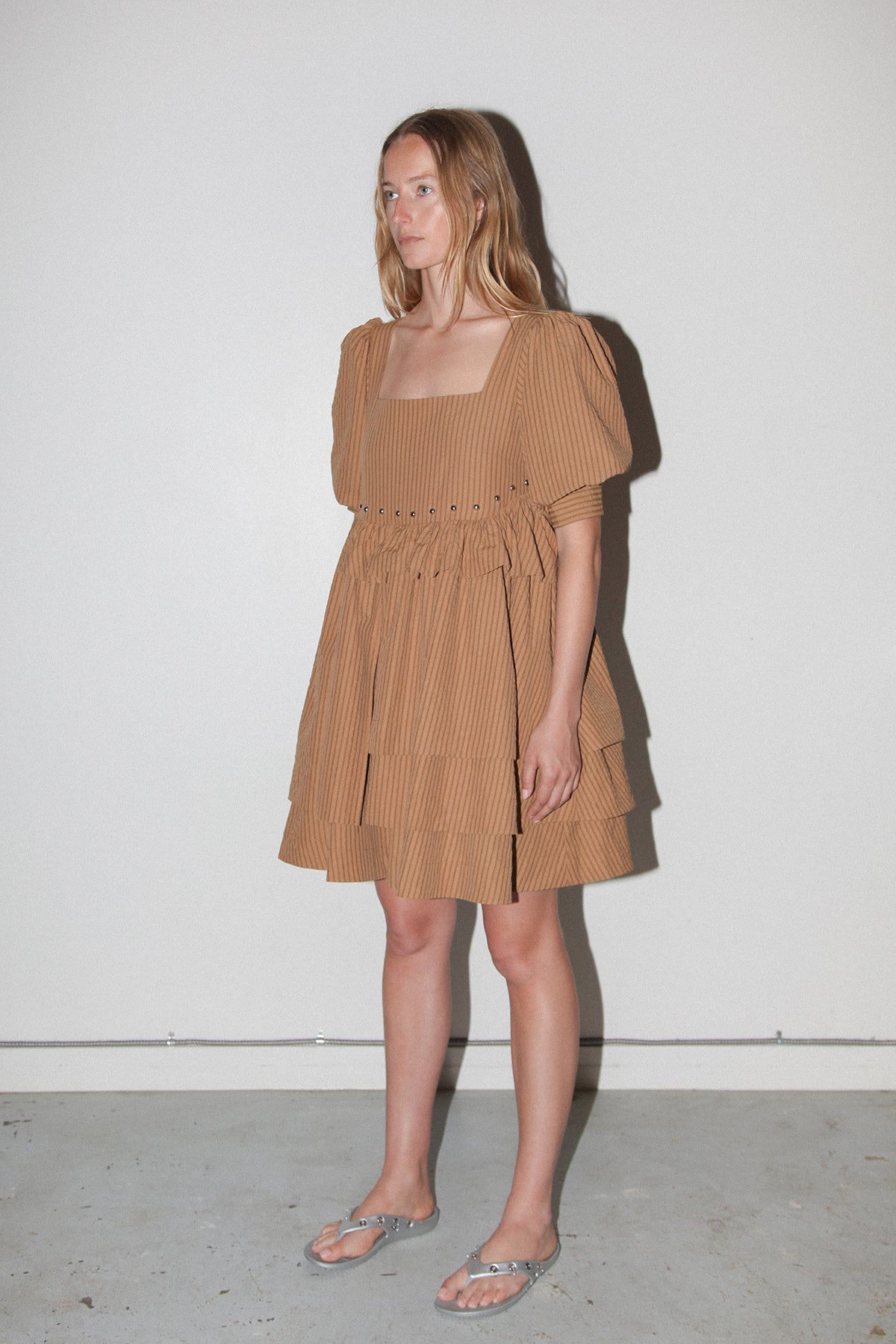 Rivet Cascade Dress in Striped Canyon