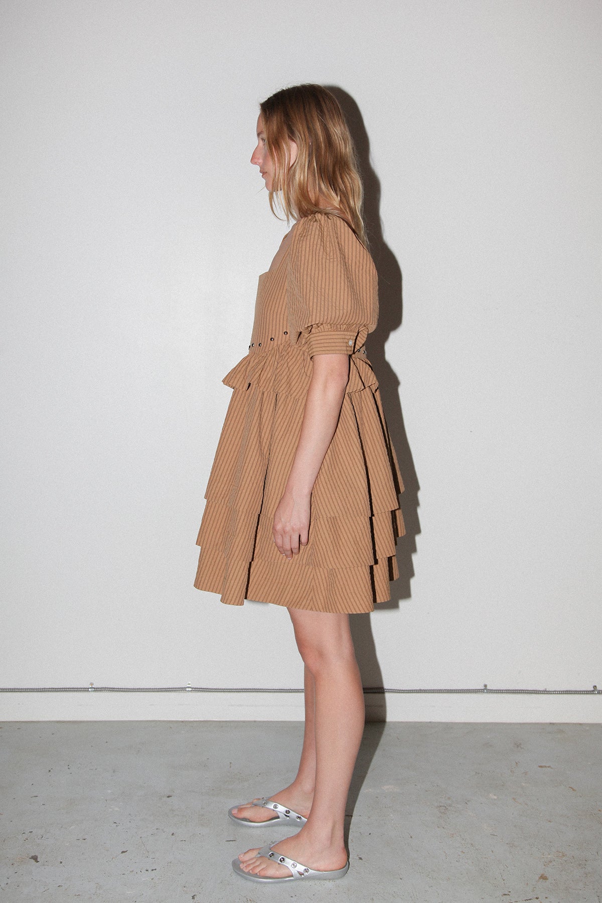 Rivet Cascade Dress in Striped Canyon