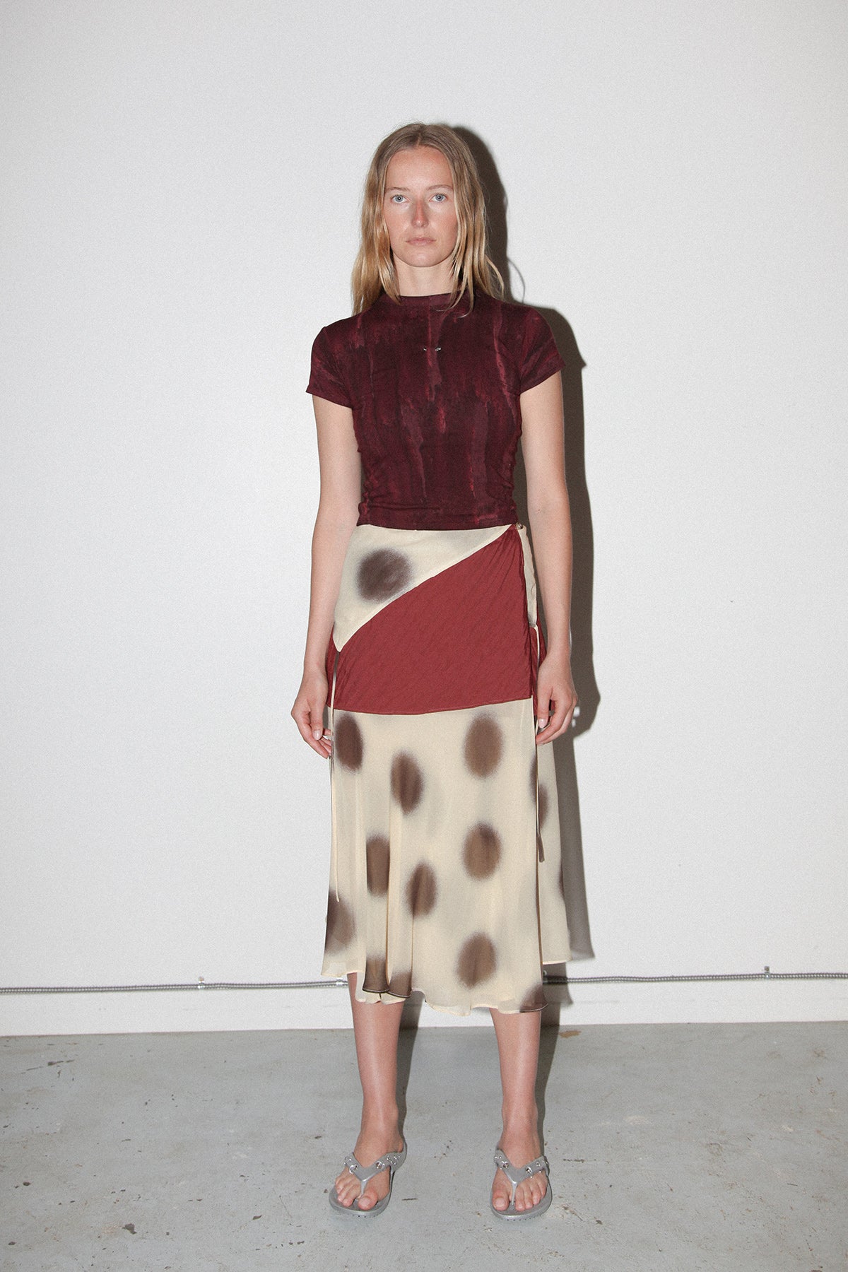 Bark Dot Layered Skirt