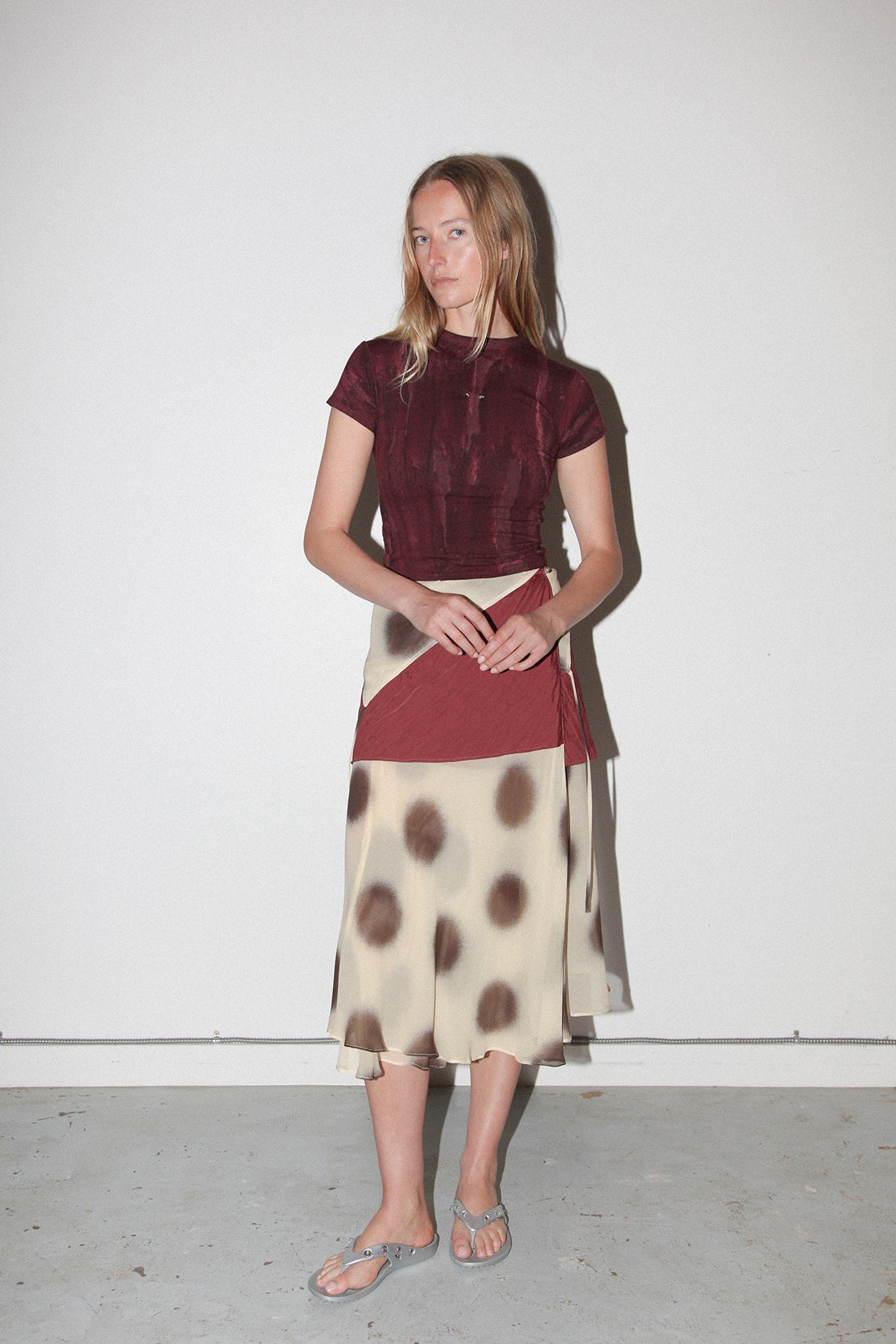 Bark Dot Layered Skirt