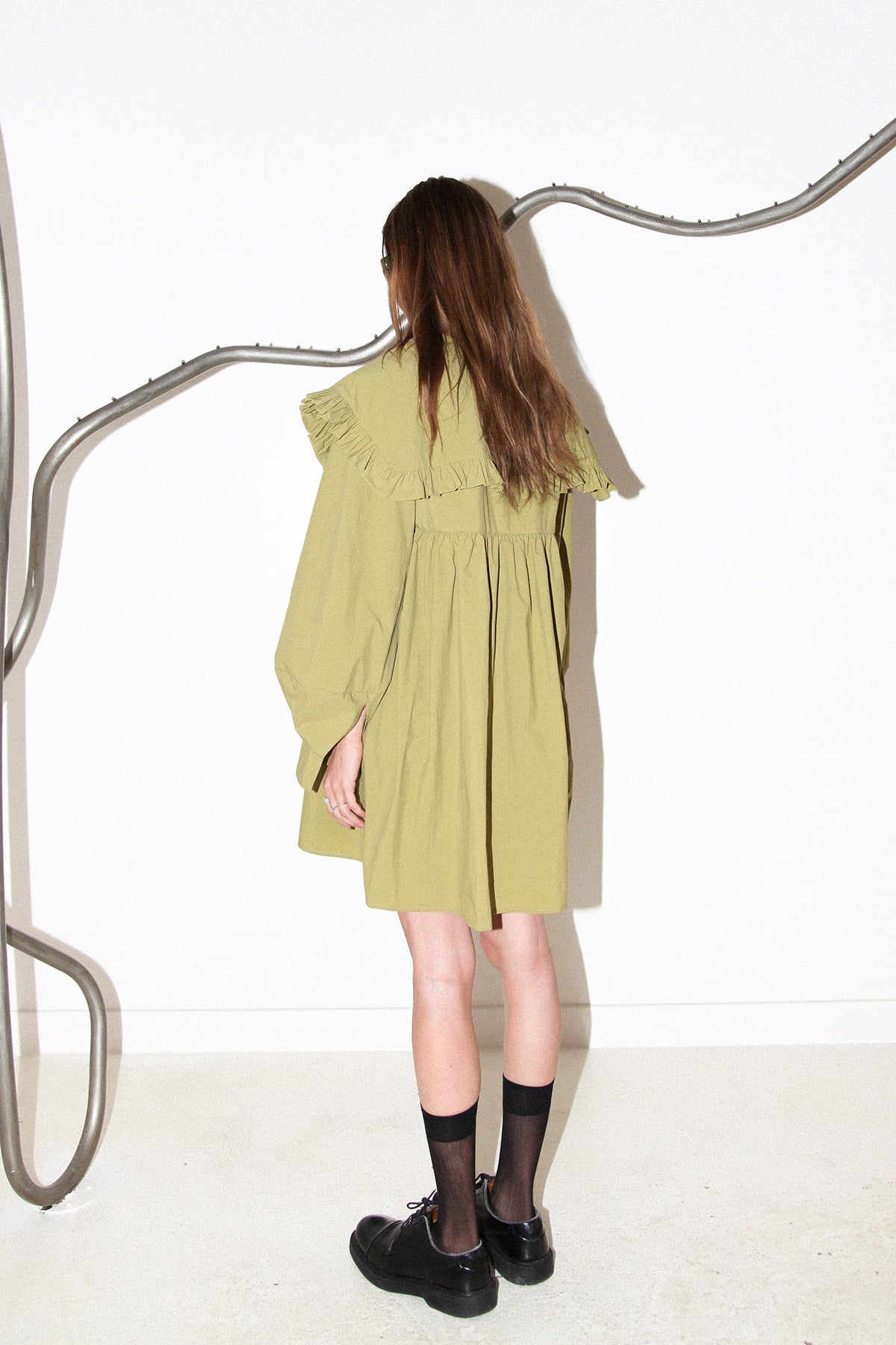 Mini Sailor Dress in Olive