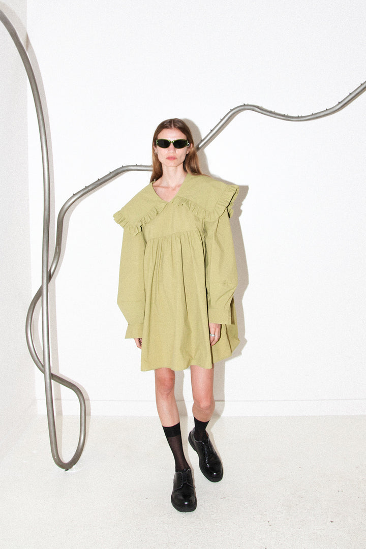 Mini Sailor Dress in Olive