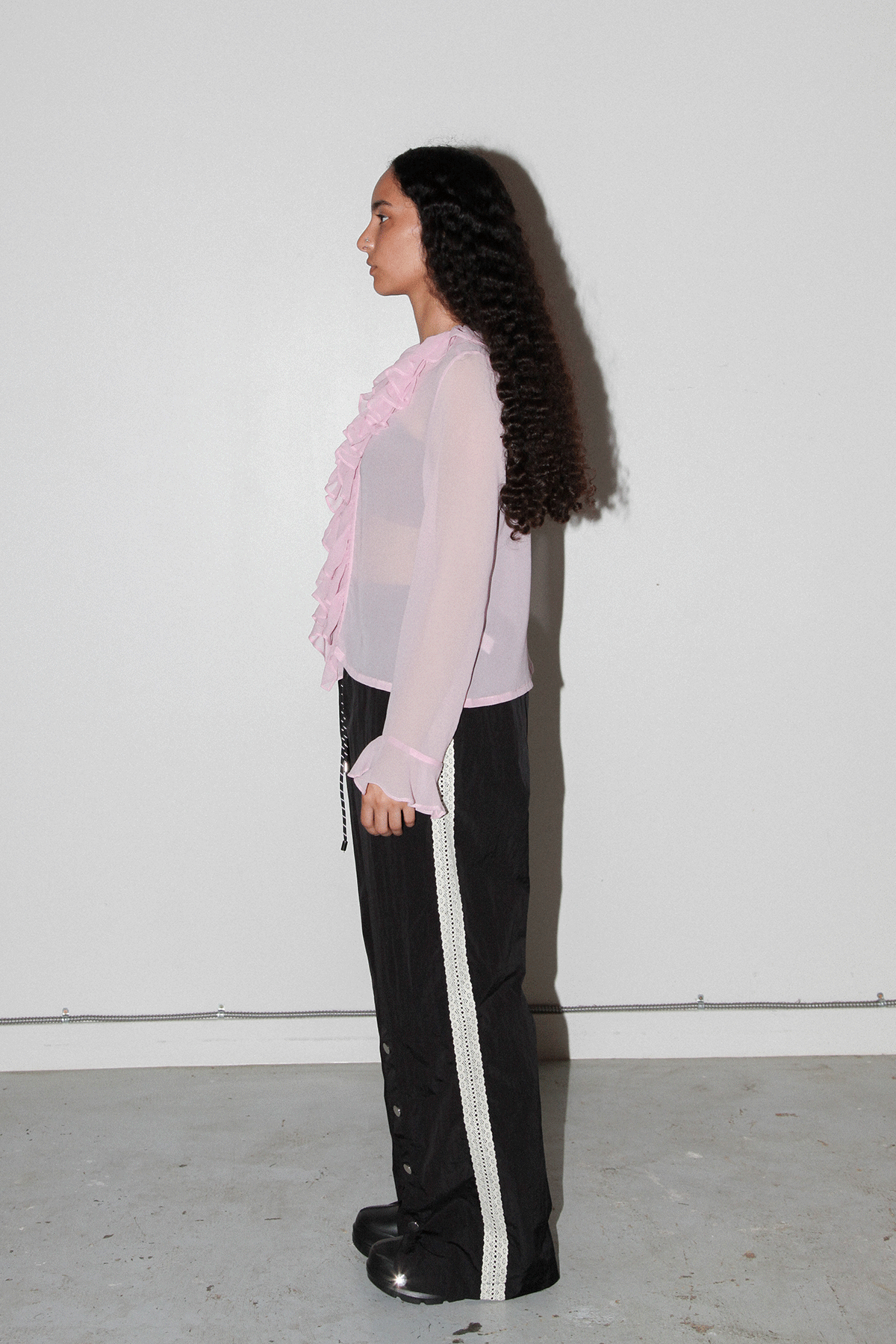 Coil Silk Top in Blush