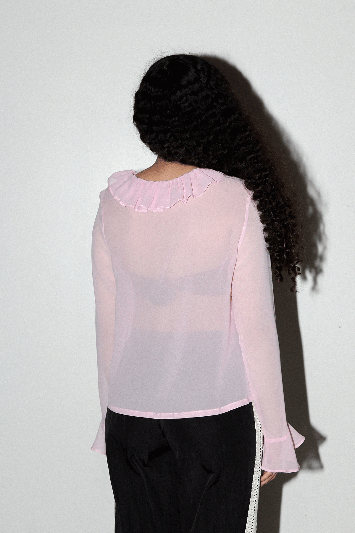 Coil Silk Top in Blush