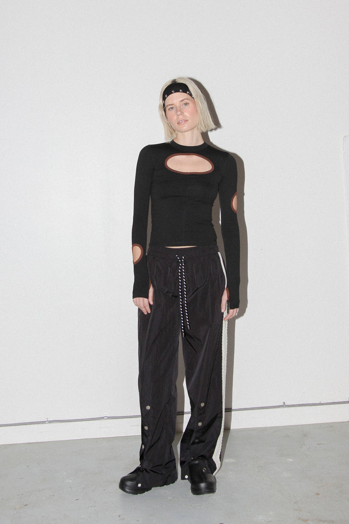 Split Track Pant in Onyx