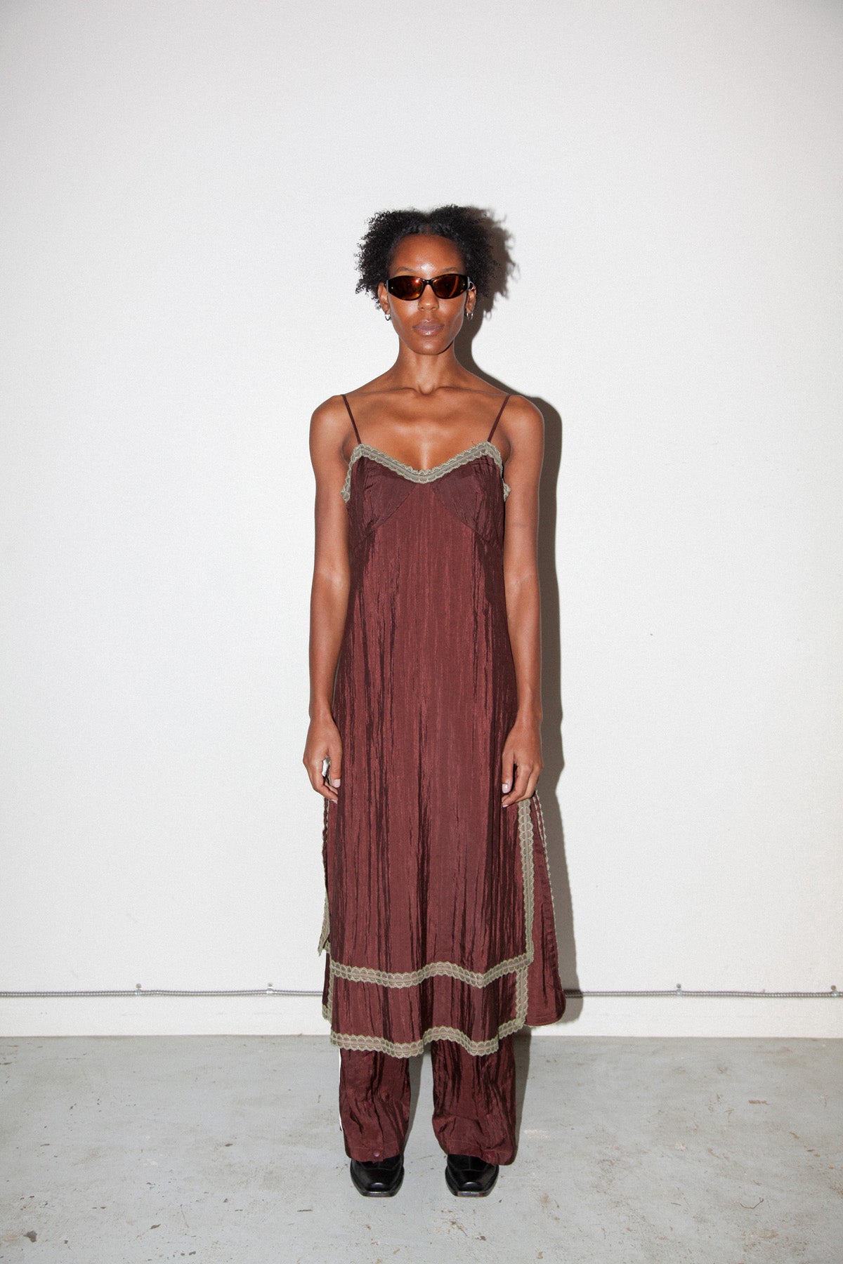 Earthen Slip Dress in Auburn