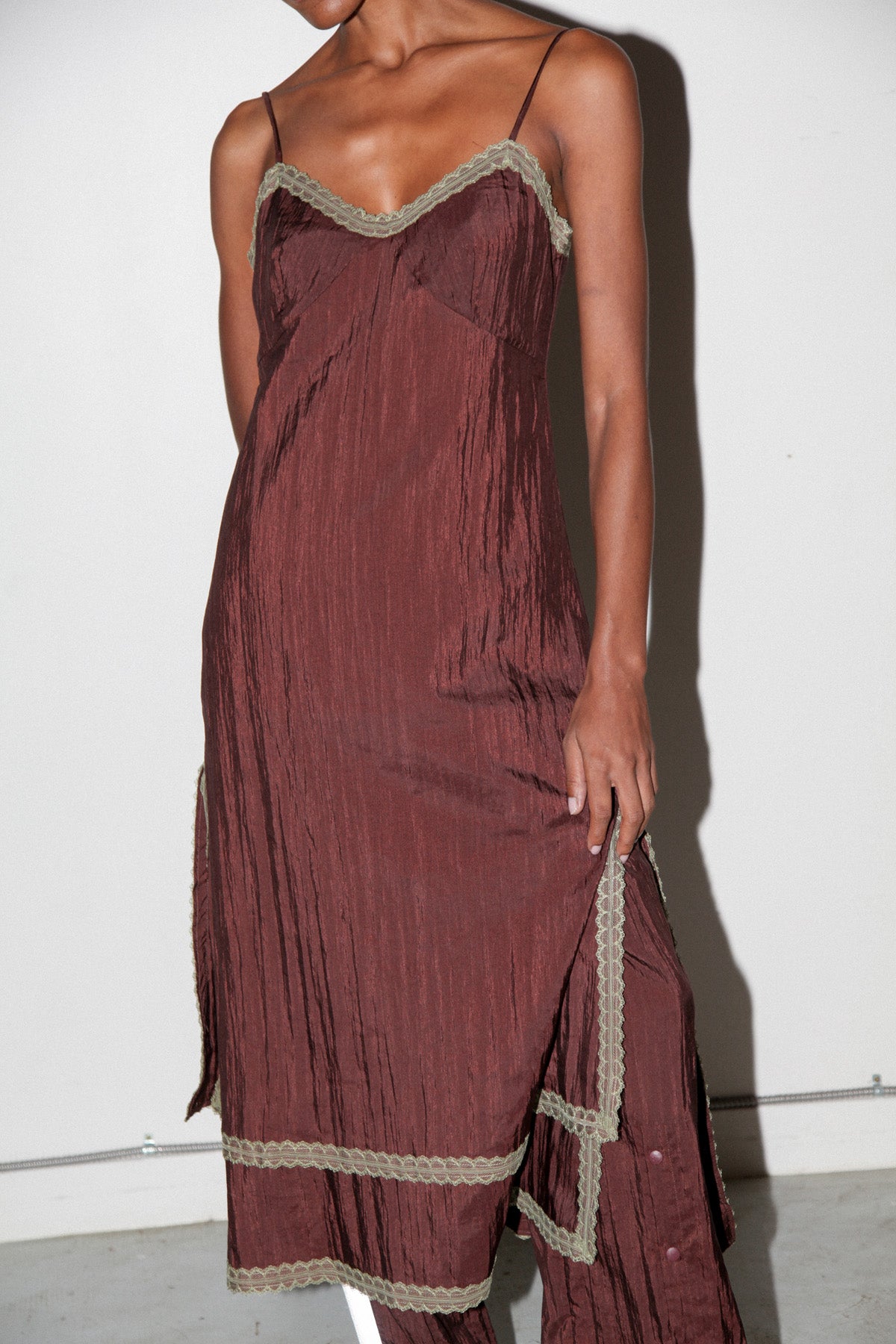 Earthen Slip Dress in Auburn