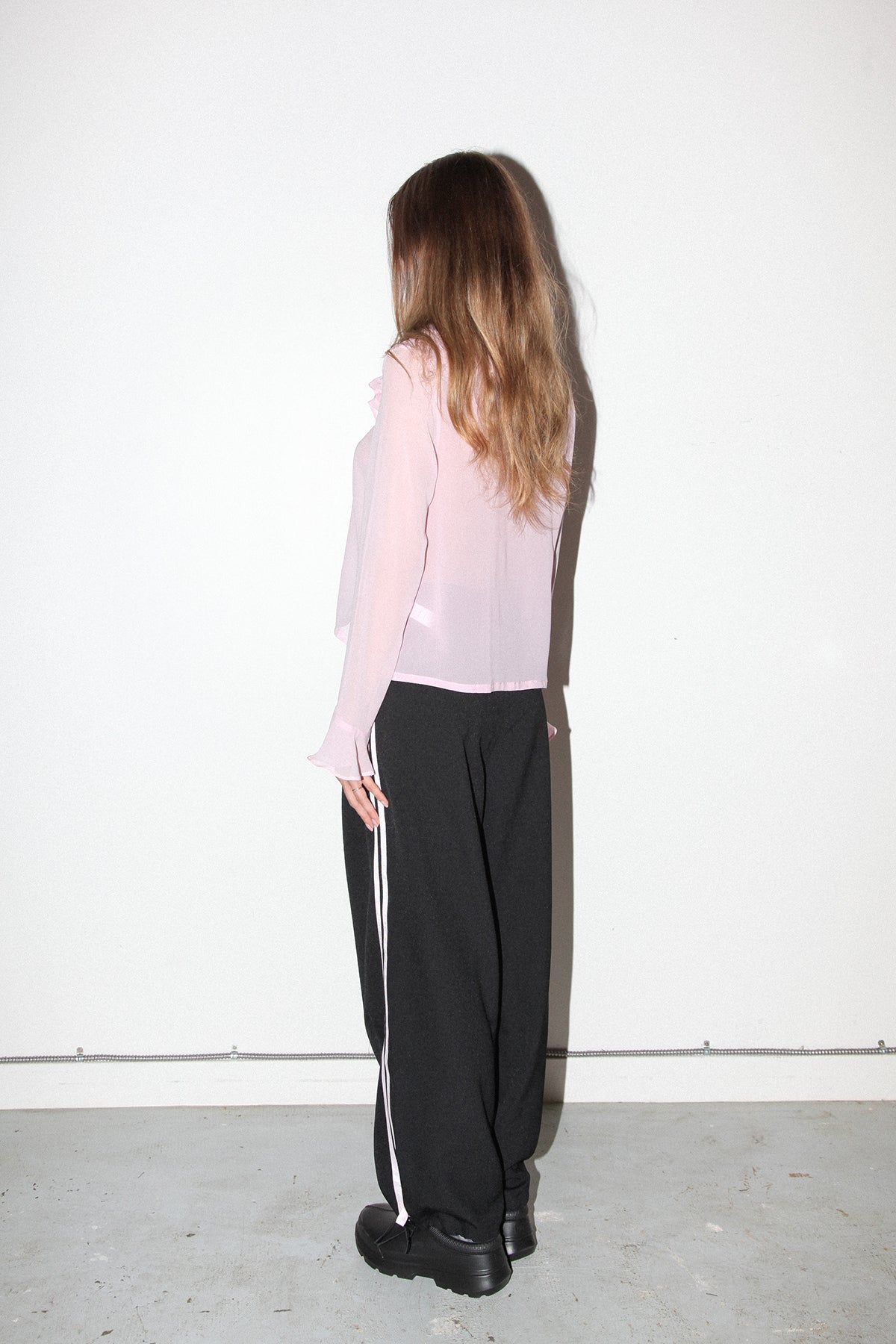 Coil Silk Top in Blush