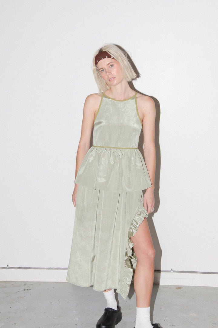 Peplum Apron in Sage