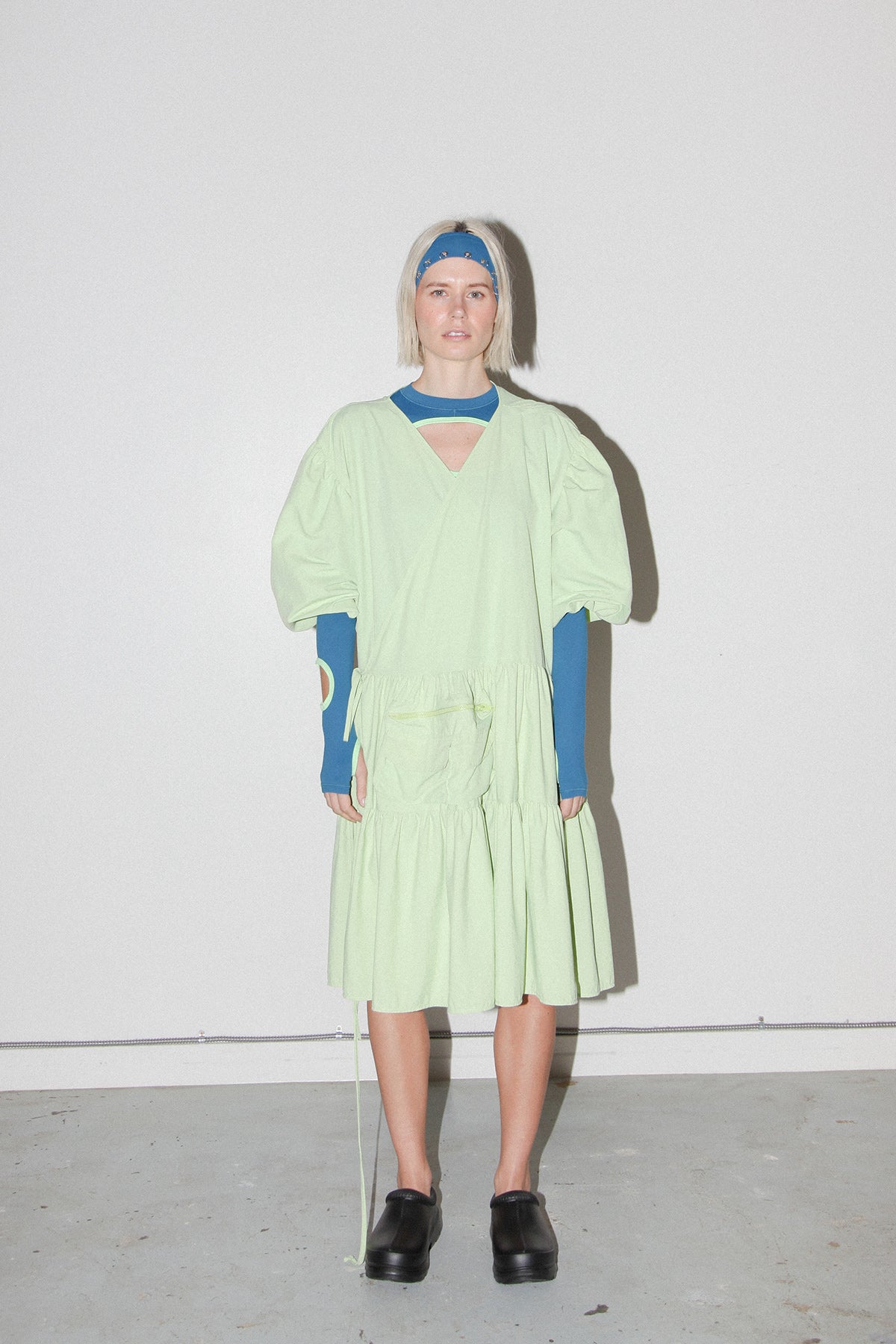 Utility Wrap Dress in Lichen