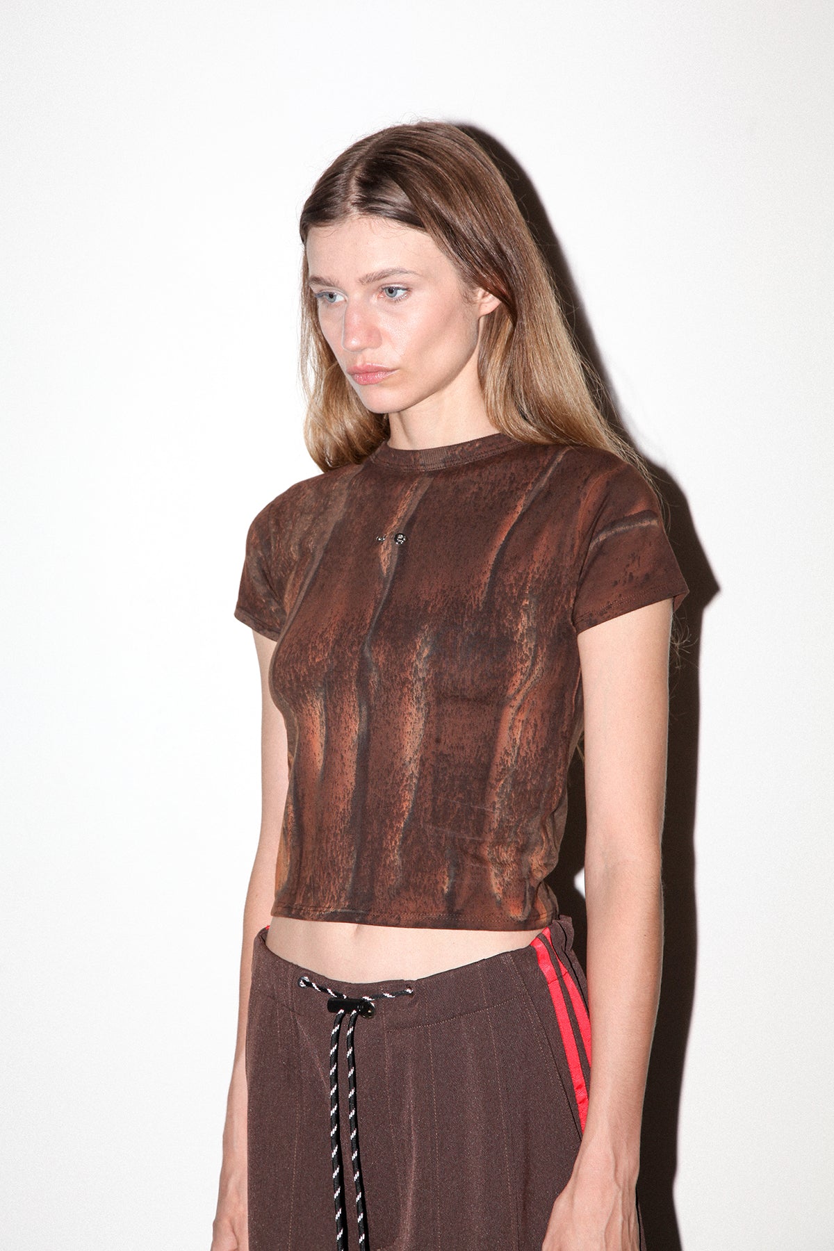 Mineral Dye Baby Tee in Mud