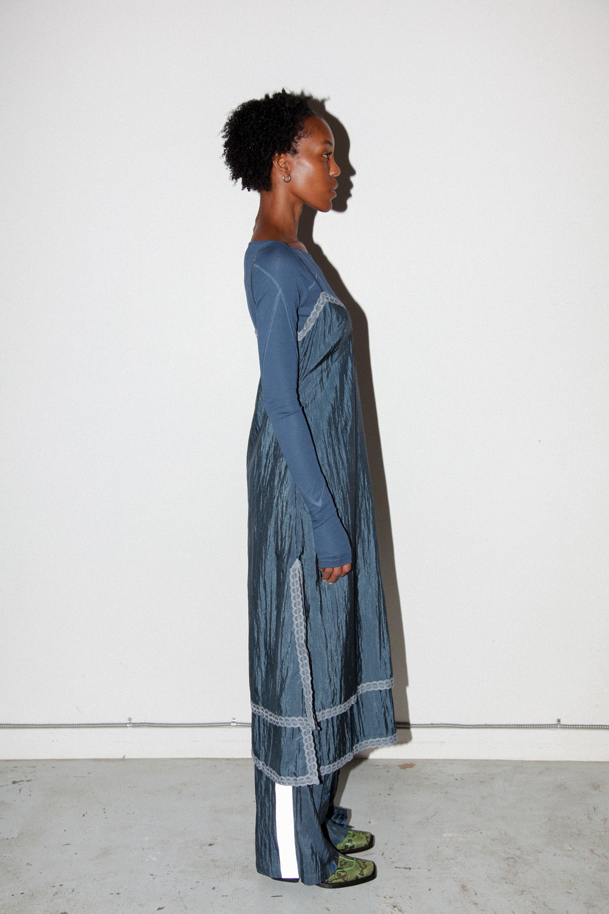 Earthen Slip Dress in Raindrop